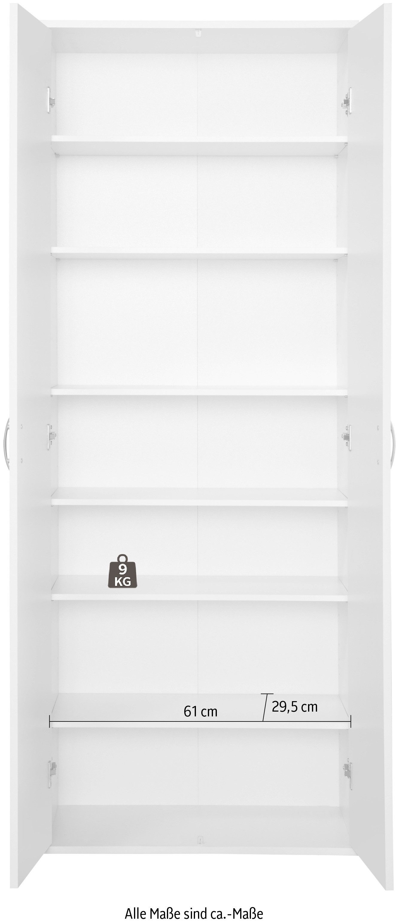 Procontour Mehrzweckschrank Schrank Clara TOPSELLER! (OTTOs Choice) Höhe 167cm mit variabel verstellbaren Einlegeböden