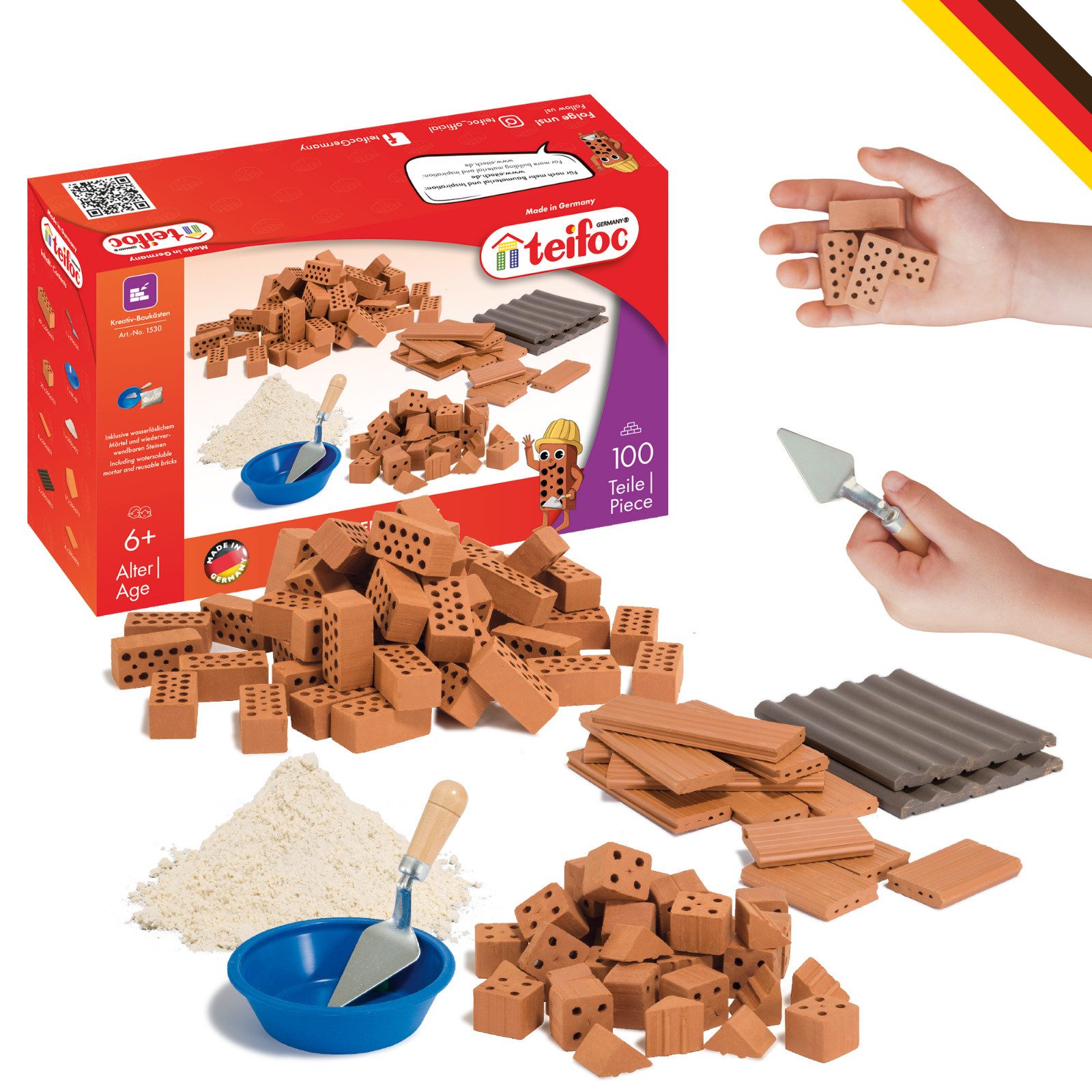 teifoc Kreativset Steinbaukasten, (Montessori Spielzeug, 100 St., Bastelset günstig online kaufen