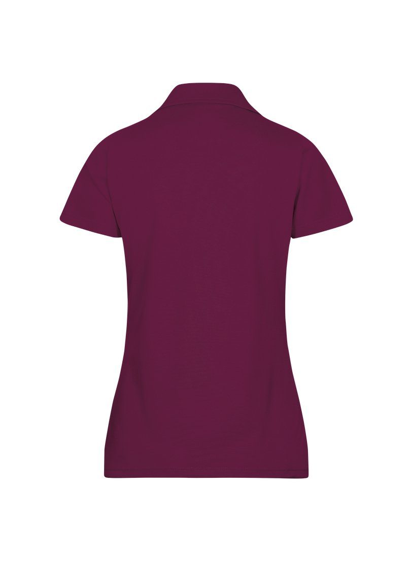 Poloshirt TRIGEMA Knopfleiste Poloshirt sangria Trigema ohne