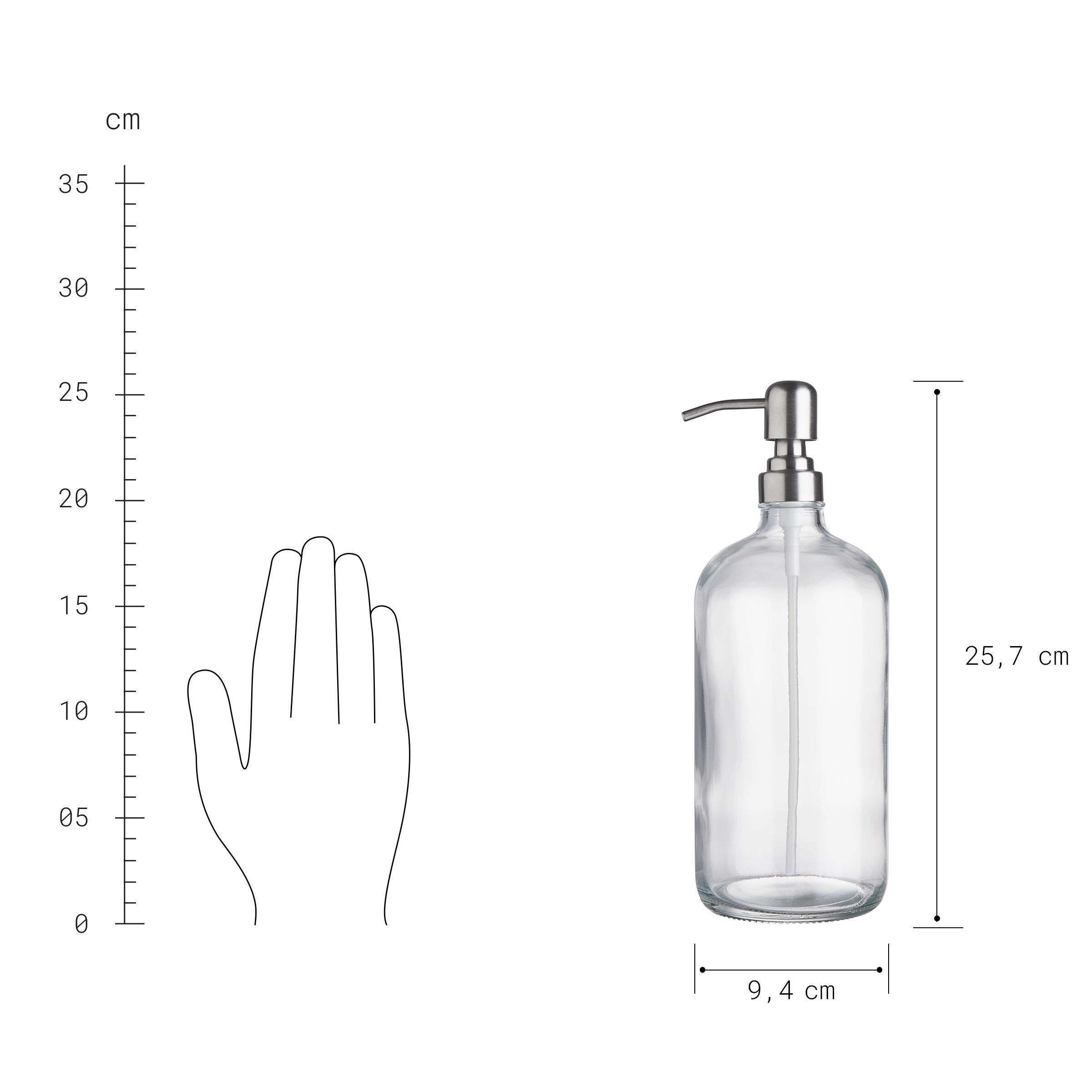 BUTLERS SOAP Transparent-Silber OPERA 1000ml Seifenspender Seifenspender