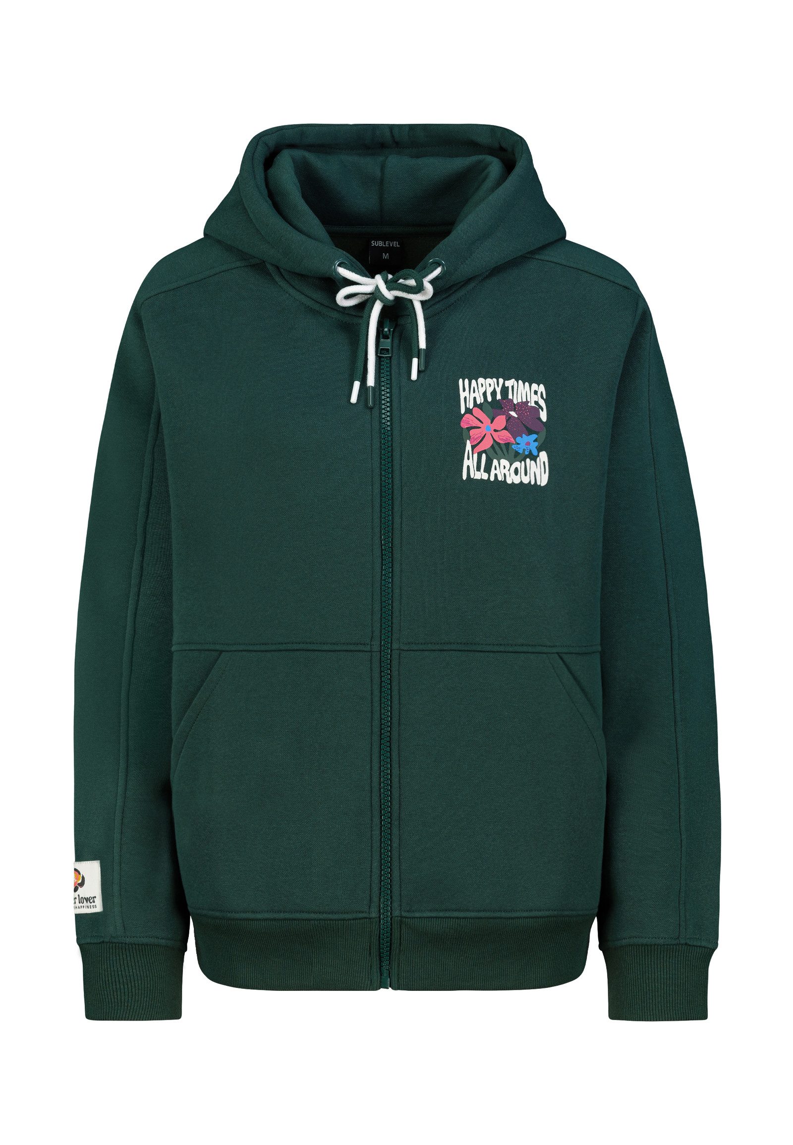 SUBLEVEL Kapuzensweatjacke Damen Jacke mit Prints und Kapuze Hoodie, Kapuze günstig online kaufen