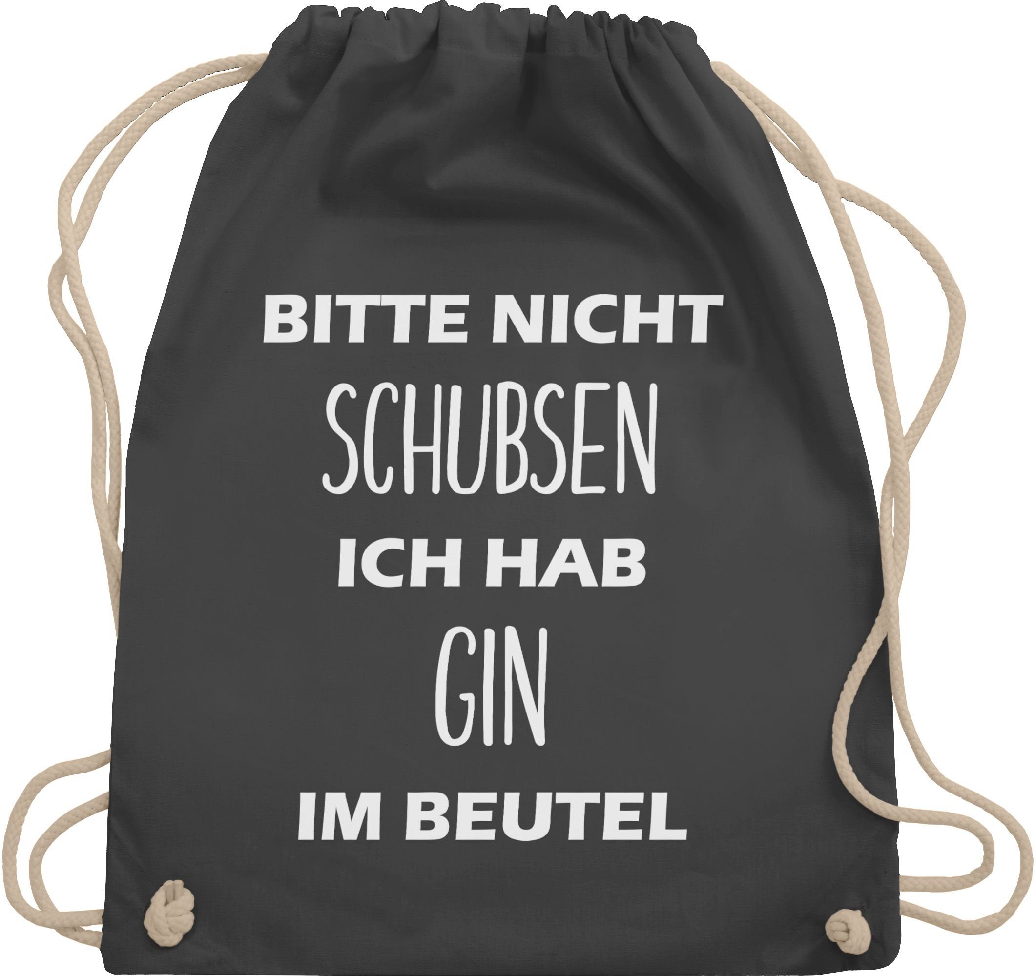 Turnbeutel Bitte nicht schubsen ich hab Gin im Beutel