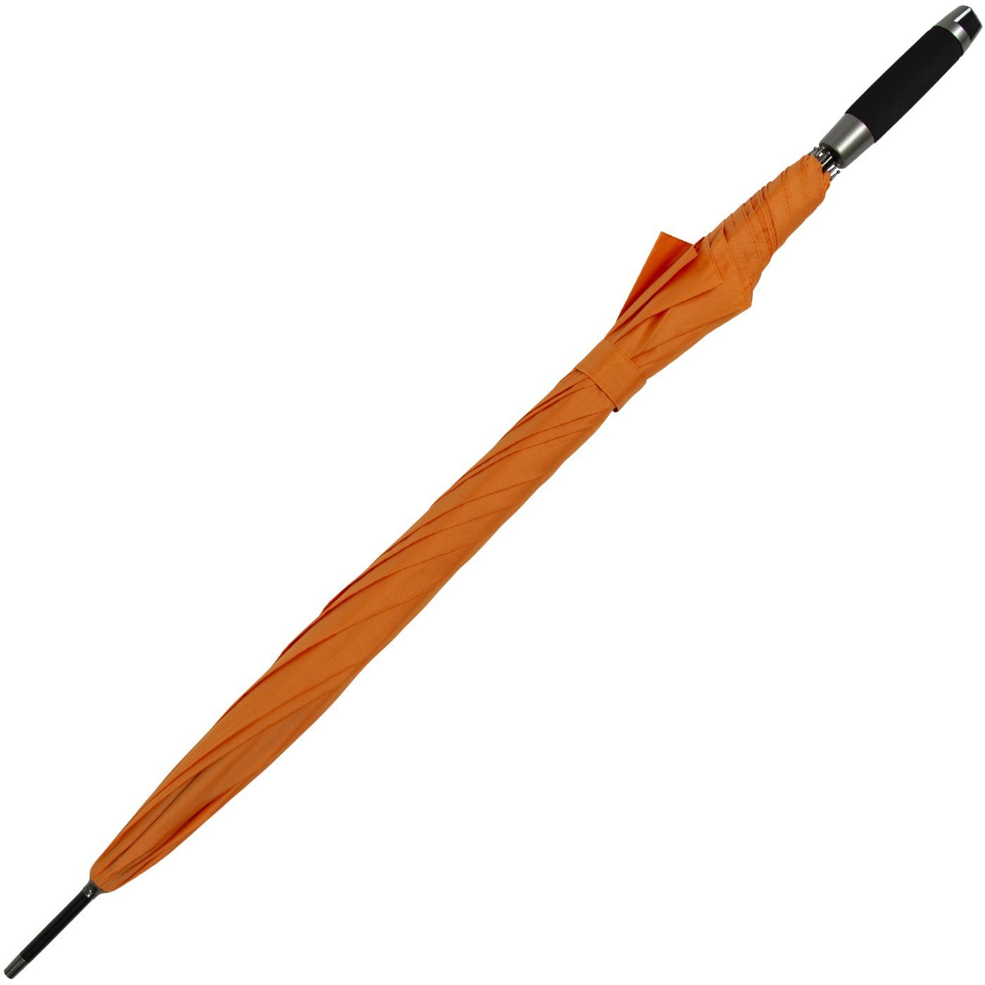 doppler® Langregenschirm XXL Golfschirm, Partnerschirm Damen Herren, groß stabil, uni-Sommerfarben orange und und für 
