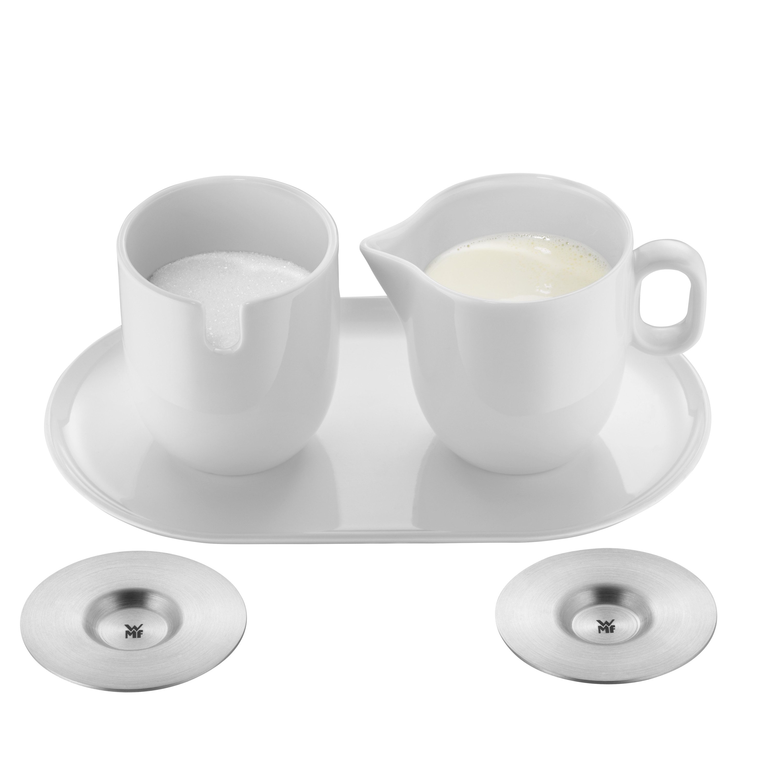 WMF Milchkanne 0695899440, (3-St., 1x Zuckerdose, 1xMilchkännchen, 1xTablett)