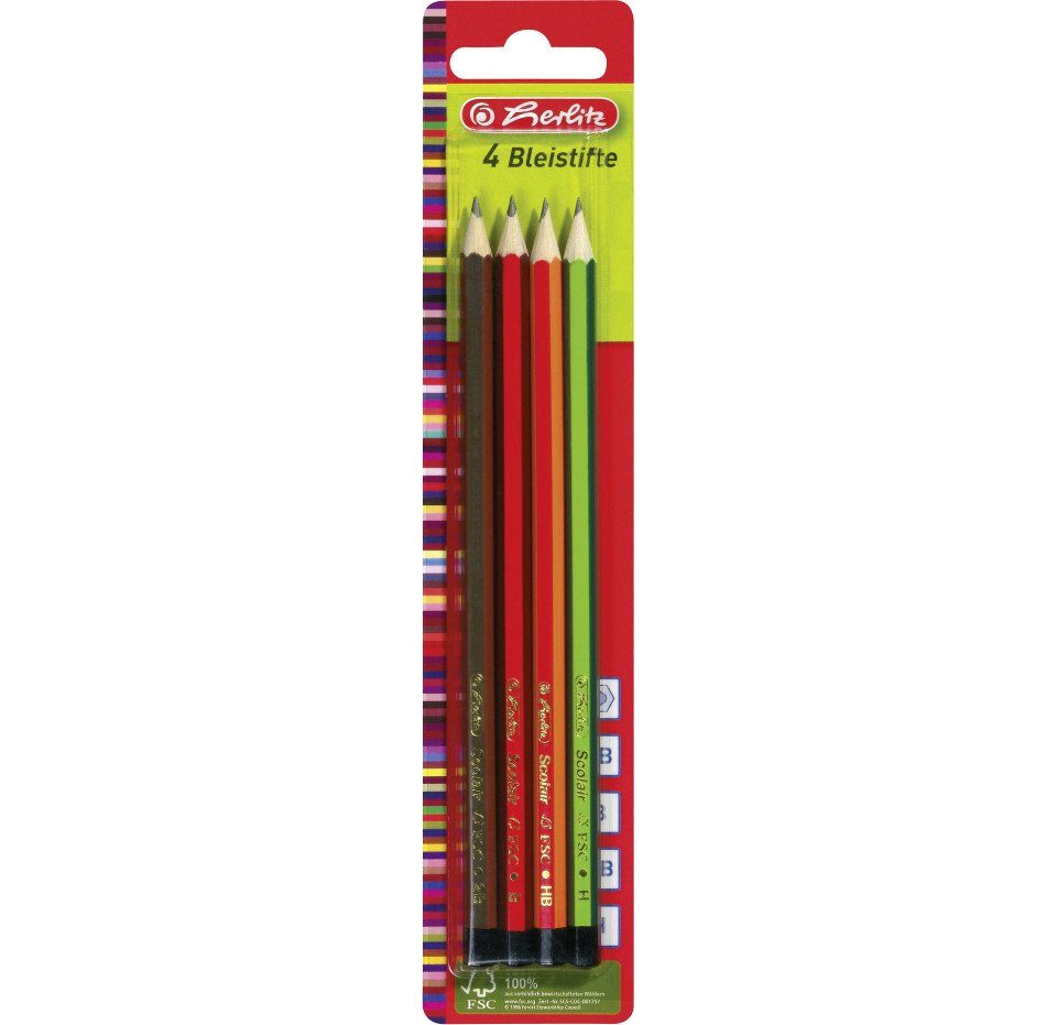 Herlitz Bleistift herlitz Bleistifte Holz HB B 2B Mine
