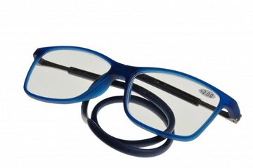 Gamswild Lesebrille GAMSSTYLE +1,0 +1,5 +2,0 +2,5 dpt Magnetlesebrille Unisex Lesehilfe, Lesebrille in braun, grau, blau