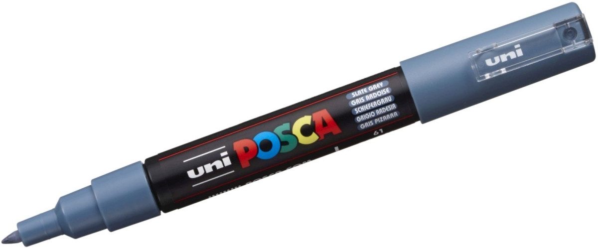 uni-ball Filzstift Fasermaler Uni Posca PC-1MC 0,7 schiefergrau