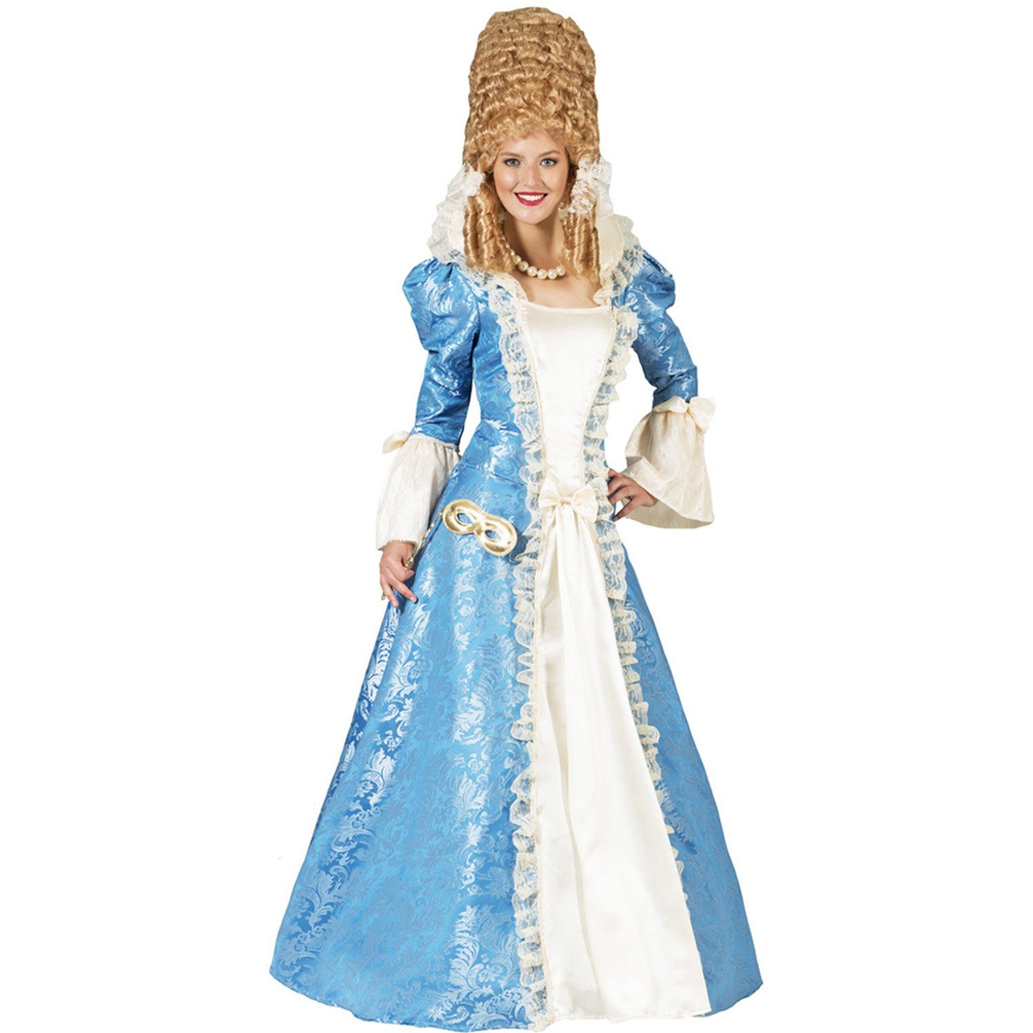 Funny Fashion Kostüm Barock Kostüm 'Johanna' für Damen, Hellblau