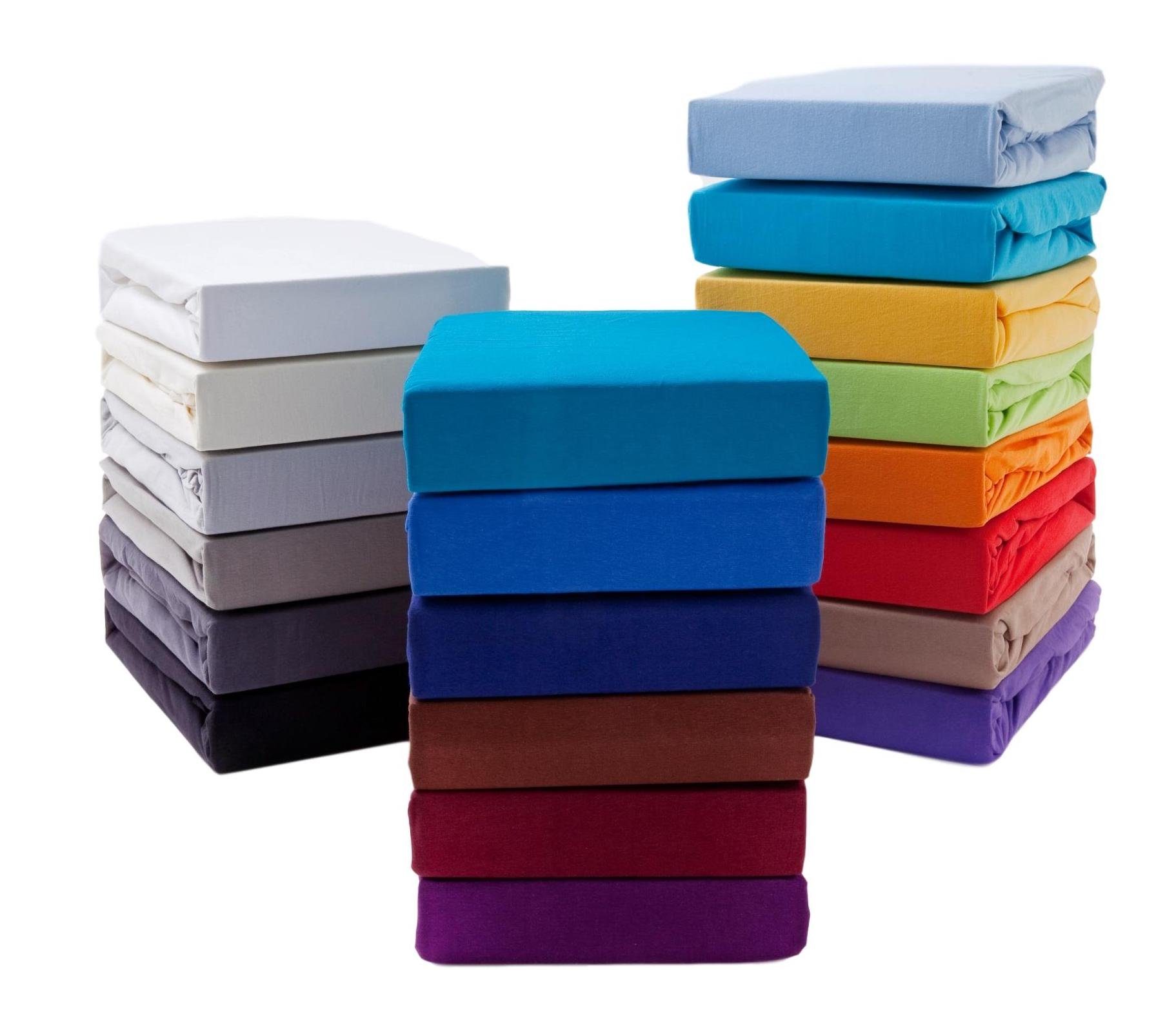 Wasserbett oder Boxspring Spannbett-Tücher mit Elasthan 180-200x200 18 Farben 