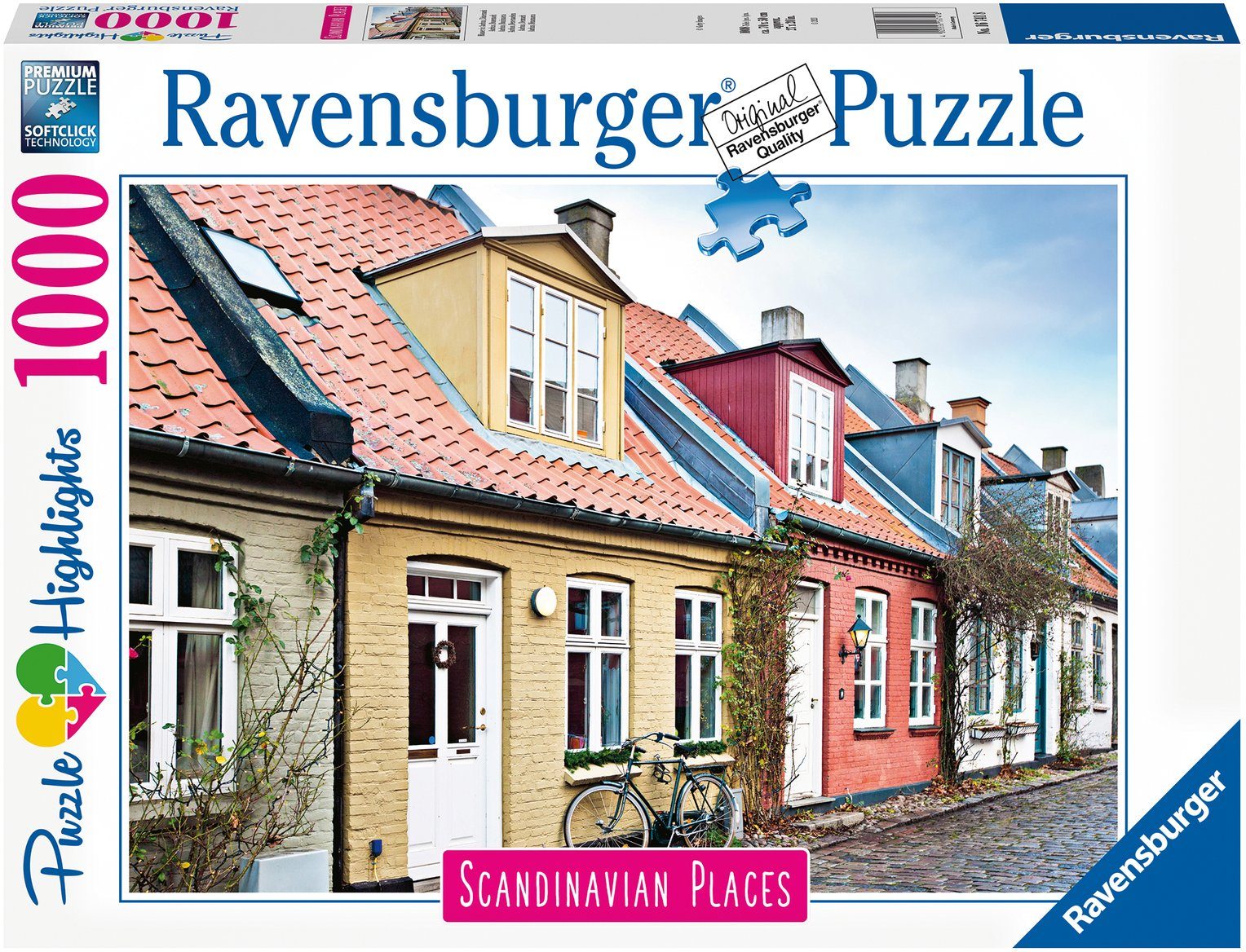 Ravensburger Puzzle Häuser in Aarhus, Dänemark, 1000 Puzzleteile, Made in Germany, FSC® - schützt Wald - weltweit