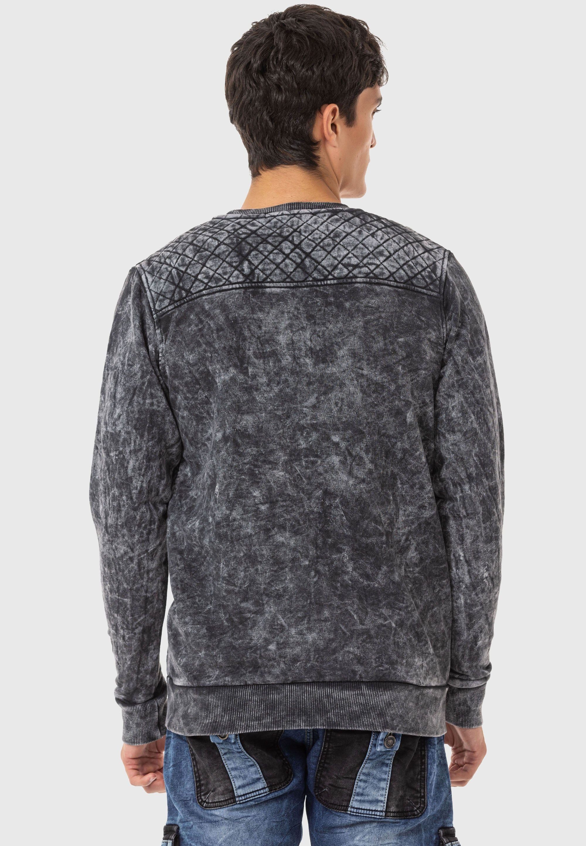 Cipo & Baxx Rundhalspullover Pullover (1-tlg) mit modischem Muster