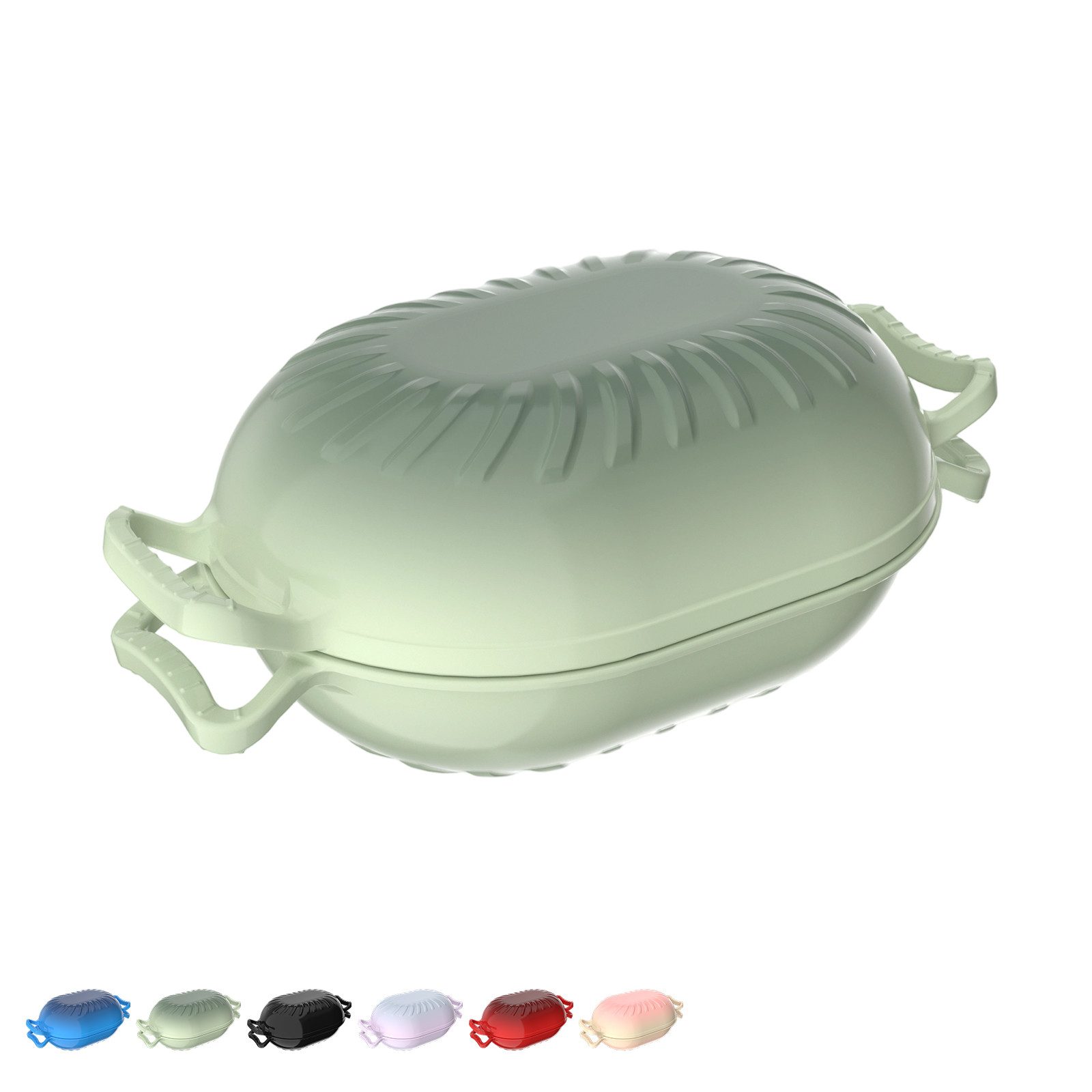 LALAHO Bratentopf Gusseiserner Topf (4,7/7,1 l), oval/bonbonförmig, Mit Handschuhen, hitzebeständiger Matte