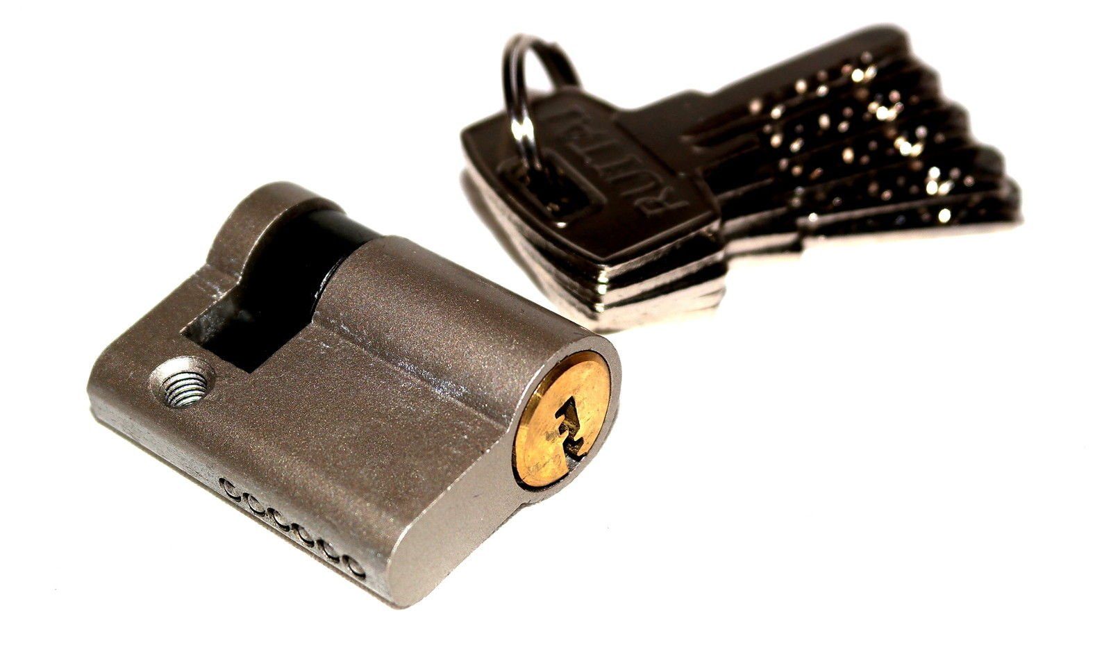 Qivee Schließzylinder 40mm Schließzylinder, (Set, 1-St., Halbzylinder inkl. 5 Schlüssel), Anti Rost