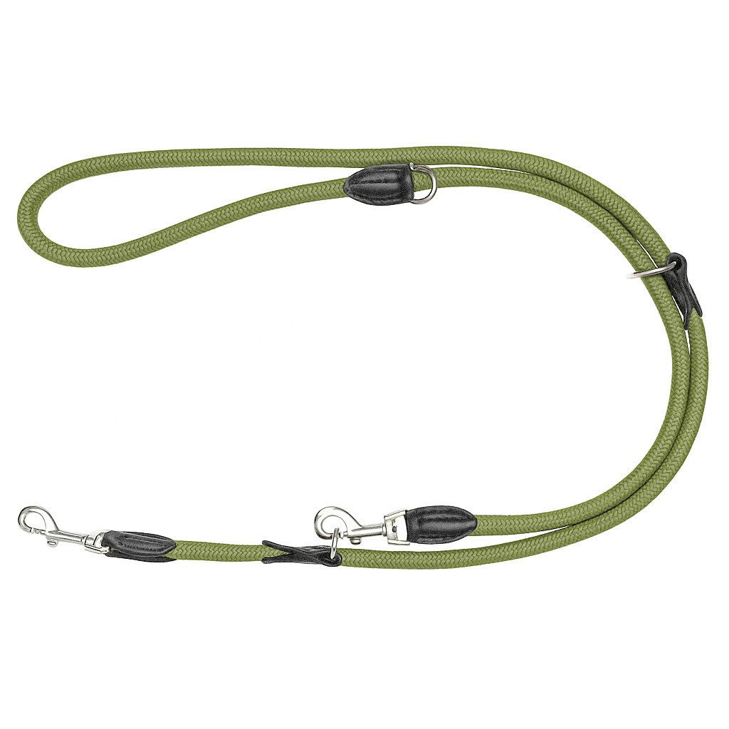 Leisegrün Hundeleine für große Hunde, 2m, 3-fach verstellbar, Nylon, Doppelleine für 2 Hunde, Führleine, Freihandleine, Kurzführer