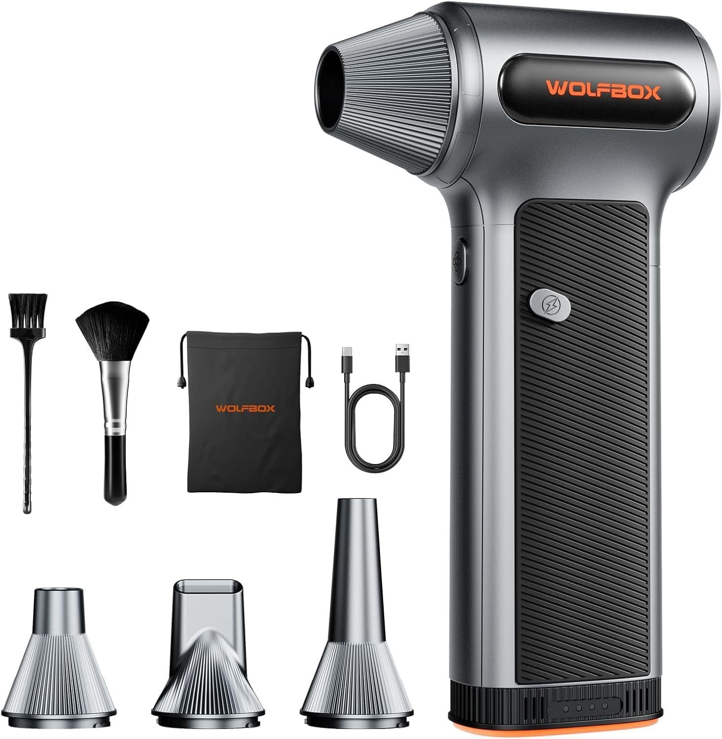WOLFBOX Akku-Handstaubsauger MF200 Elektrisches Staubgebläse, 87.5 m/s Air Duster Kabellos