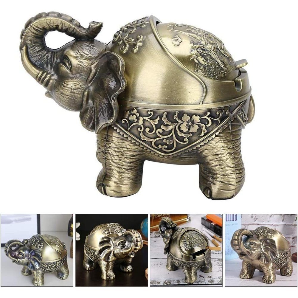 Elefant mit Jormftte Deckel-Elefanten-Form Aschenbecher Aschenbecher,