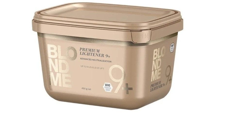 Schwarzkopf Professional Blondierpulver Blond Me Premium Lightener 9+ 450 g, Packung, Einzelprodukt, Bis zu 9 Tonstufen aufhellend, Für alle Haartypen geeignet, unisex