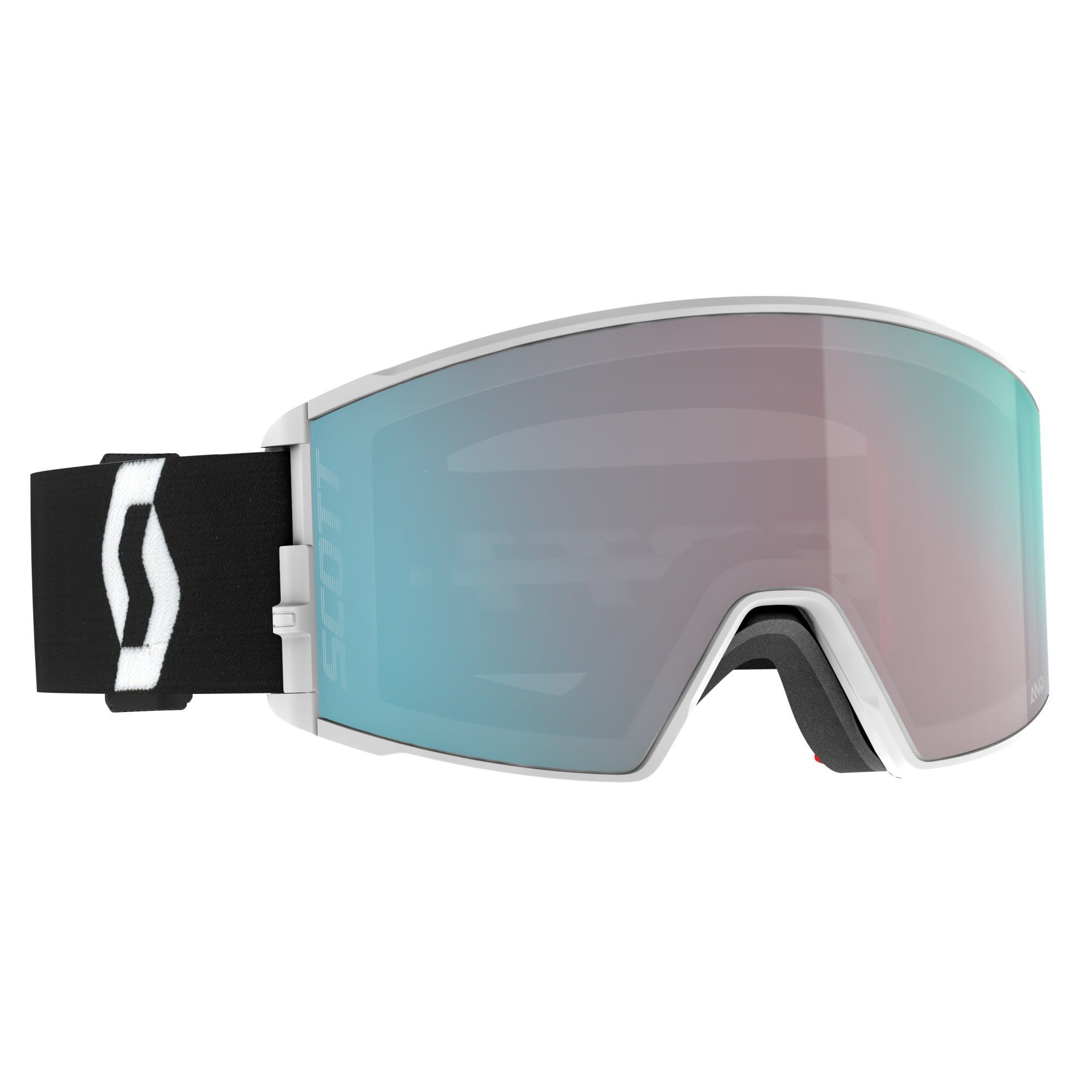 Team White Enhancer Black Scott - Aqua - Scott Skibrille React Chrome Accessoires Goggle