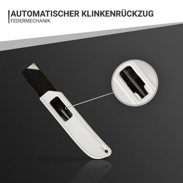 Bestlivings Cuttermesser Sicherheitsmesser, (10-tlg), automatischem Klingeneinzug, Teppichmesser ergonomisches Design, vielseitige Einsatzmöglichkeiten, beidseitig bedienbar