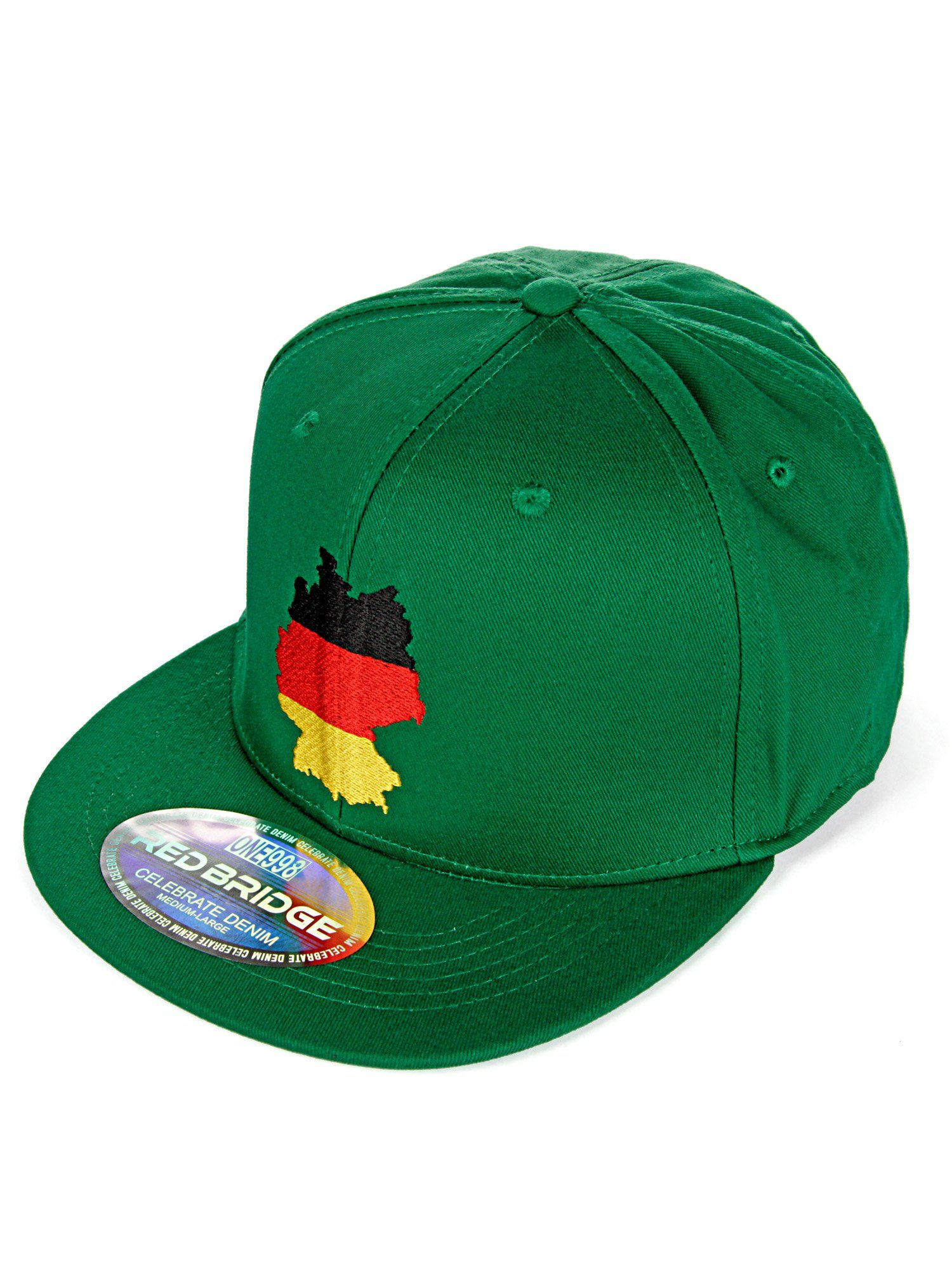 Shoreham grün trendiger Cap Baseball Deutschland-Stickerei mit RedBridge