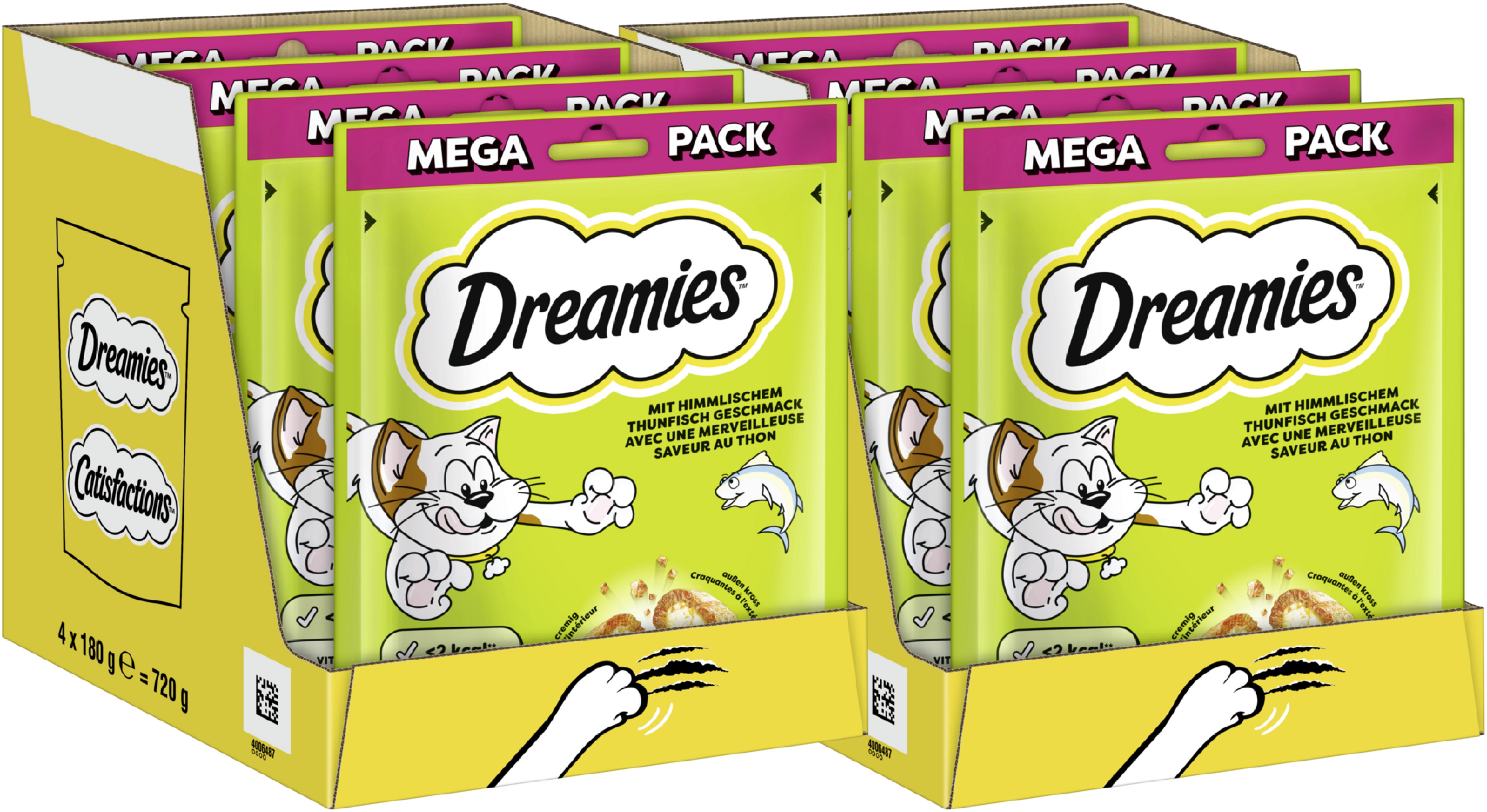 Dreamies DREAMIES™ Thunfisch 8 x 180g, Snack für: Katze