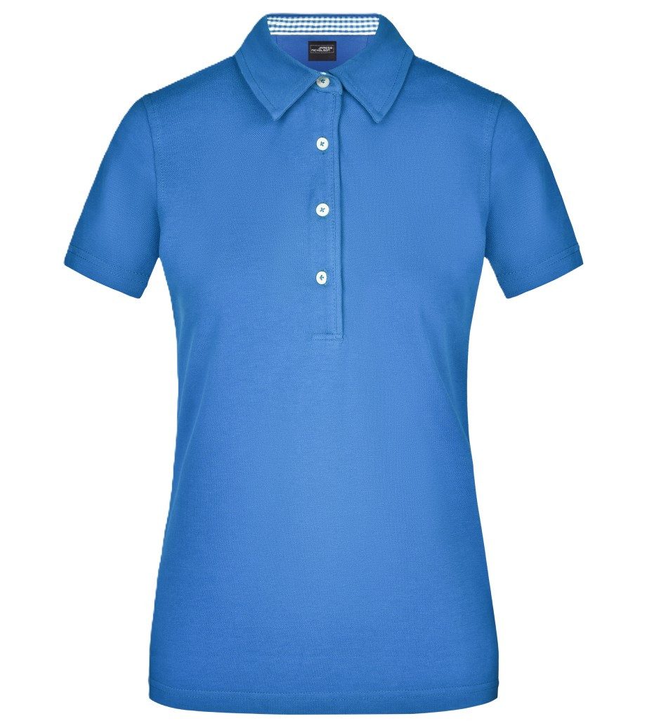 James & Nicholson Poloshirt Doppelpack Klassisches Damen Polohemd JN969 (Doppelpack, 2 Stück) mit konfektioniertem Kragen in Kontrastoptik