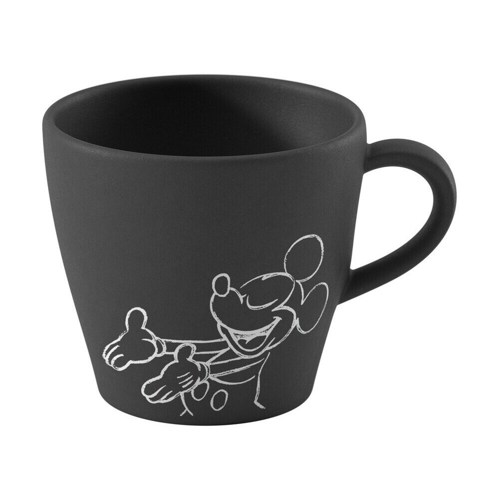 Villeroy & Boch Tasse Kaffeetasse 0,16 l Manufacture Rock – Mickey Mouse, 1-tlg., Premium Porcelain, Kaffeetasse, 0,16 l, Premium Porcelain, schwarz
