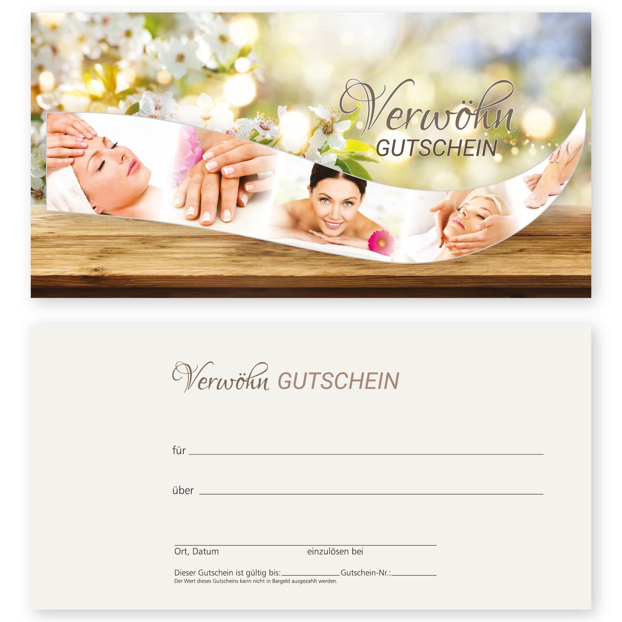 Geschenkkarte 50 Gutscheinkarten für Beauty & Kosmetik (zum Verkaufen)