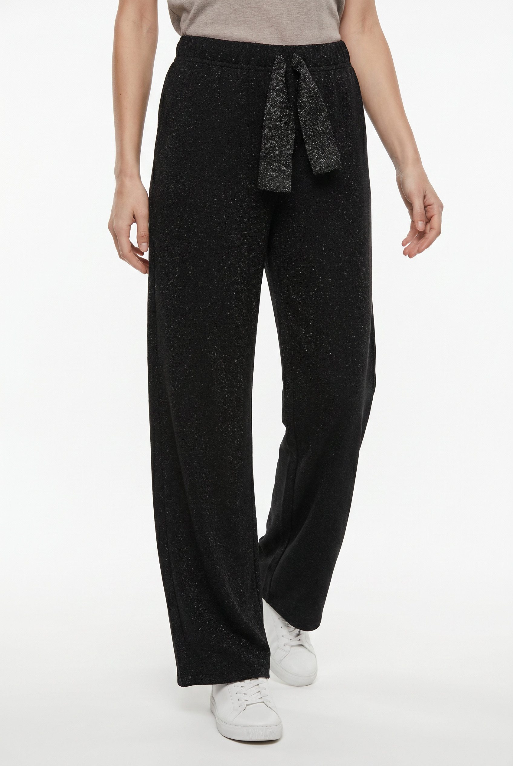 pieces Sweathose PCCHILLI WIDE GLITTER SWEAT PANT NOOS BC Baumwollmischung