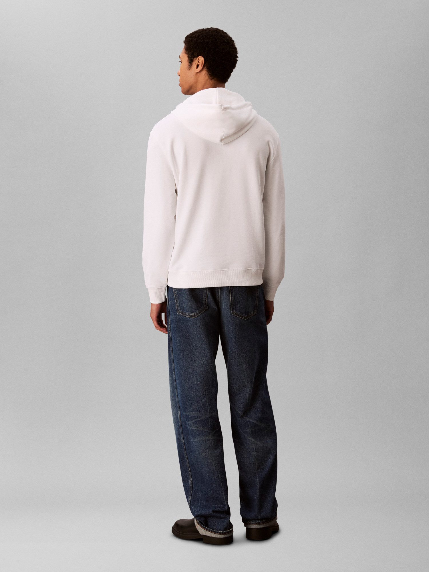 Calvin Klein Kapuzensweatshirt LS EU 350TERRY CURSIVE GRAPHIC H regular fit, Logo-Schriftzug