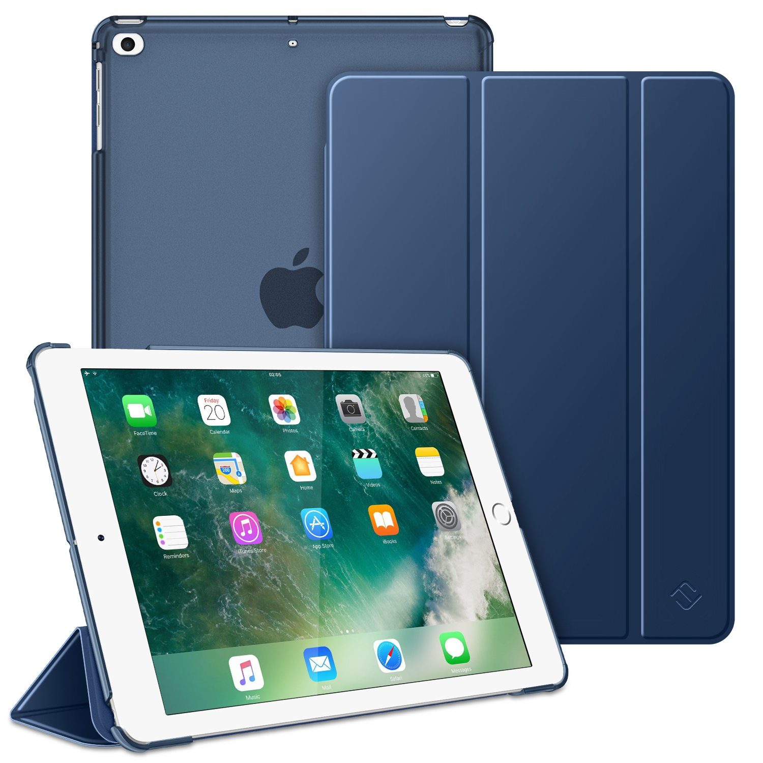 Fintie Tablet-Hülle für iPad 9.7 Zoll 2018/2017, mit transparenter Rückseite Abdeckung 9.7 Zoll, Ultradünn Cover mit Auto Schlaf/Wach für 9.7‘’ iPad 6. Gen/ 5. Gen
