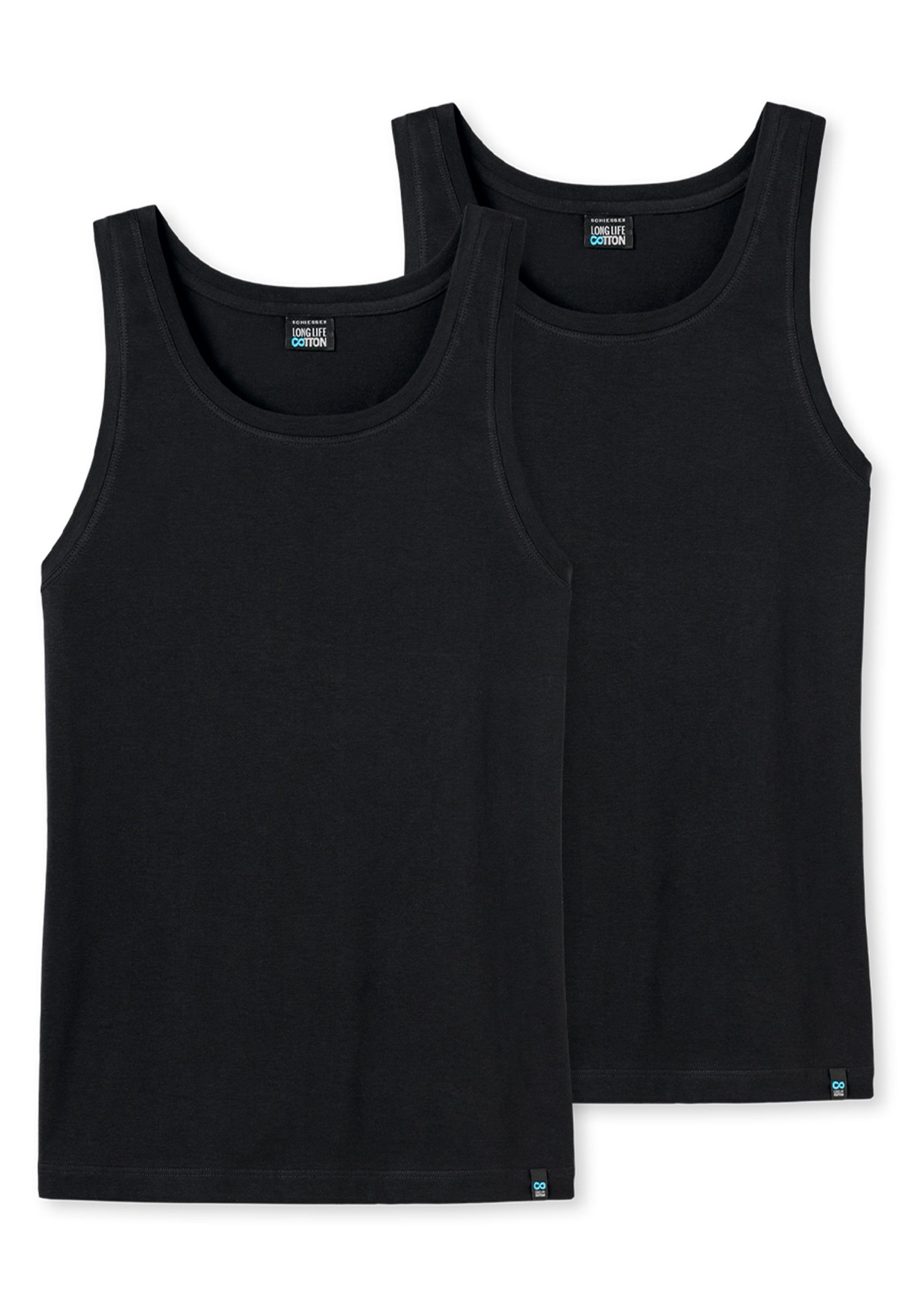 Schiesser Unterhemd 2er Pack Long Life Cotton (Spar-Set, 2-St) Unterhemd / günstig online kaufen