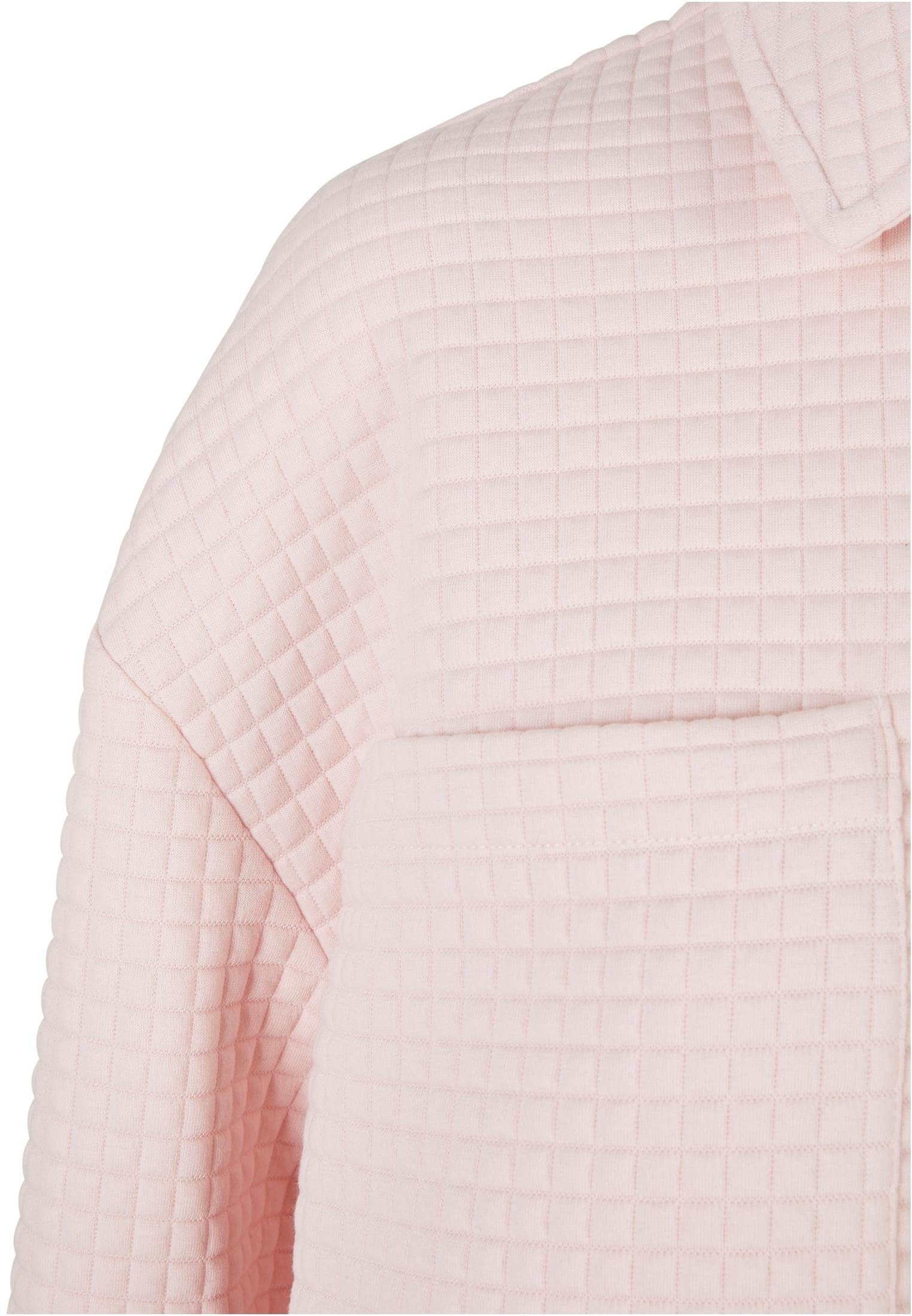 URBAN Damen Ladies (1-tlg) Overshirt Sweatjacke Sweat Quilted pink CLASSICS