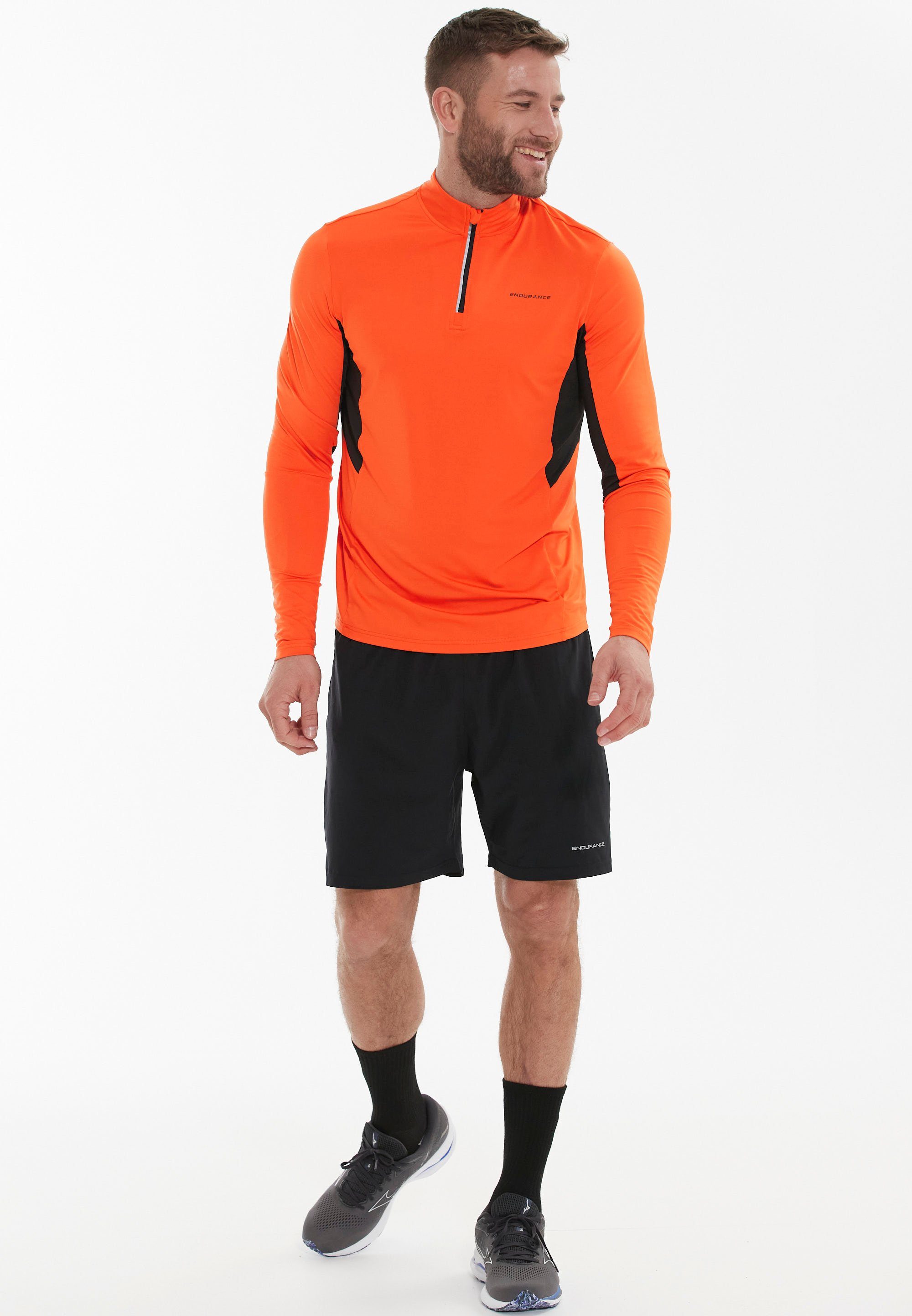 orange-schwarz ENDURANCE mit LANBARK Sportausstattung hochwertiger Langarmshirt (1-tlg)
