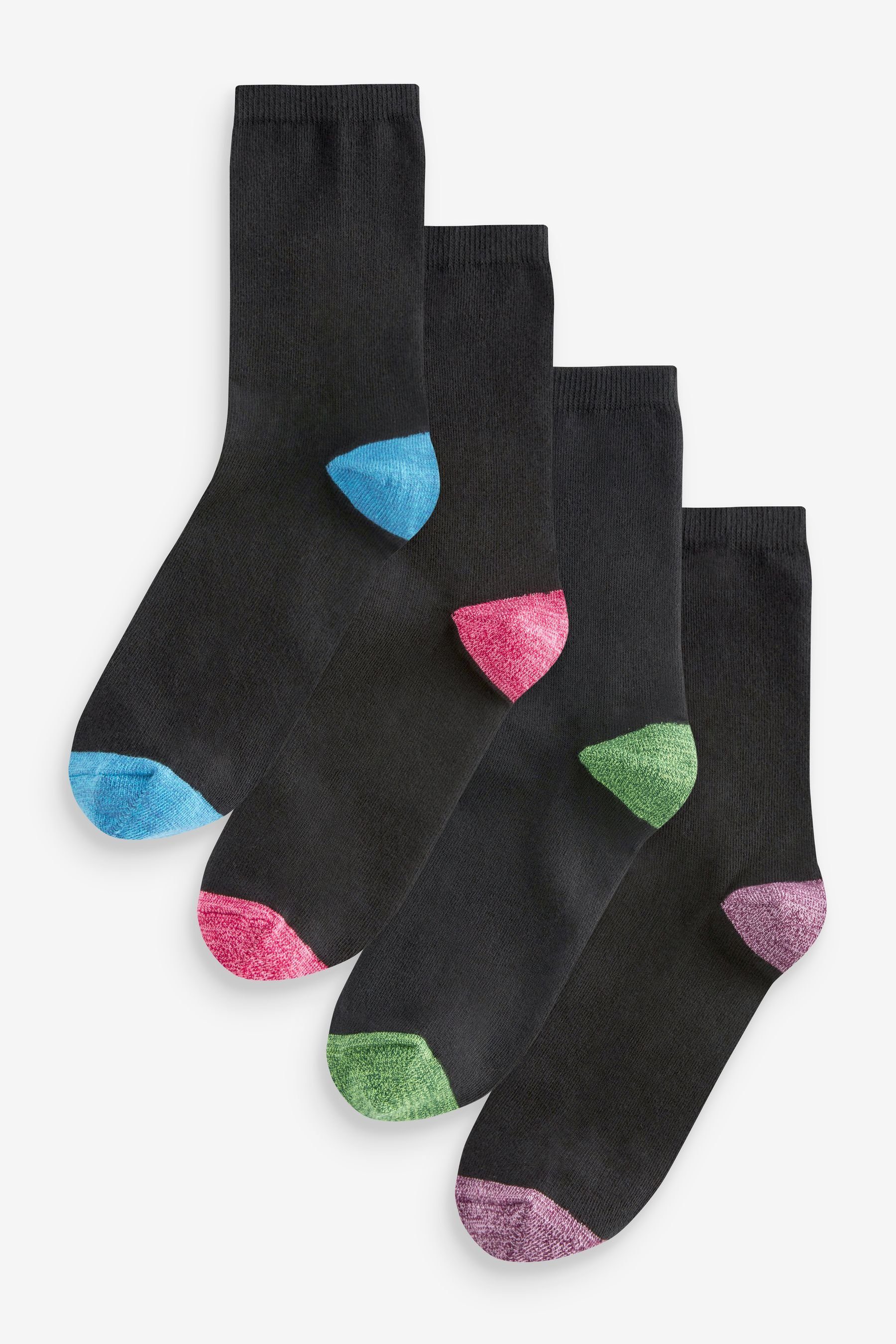Next Kurzsocken Knöchelhohe Socken, 4er-Pack (1-Paar) Black