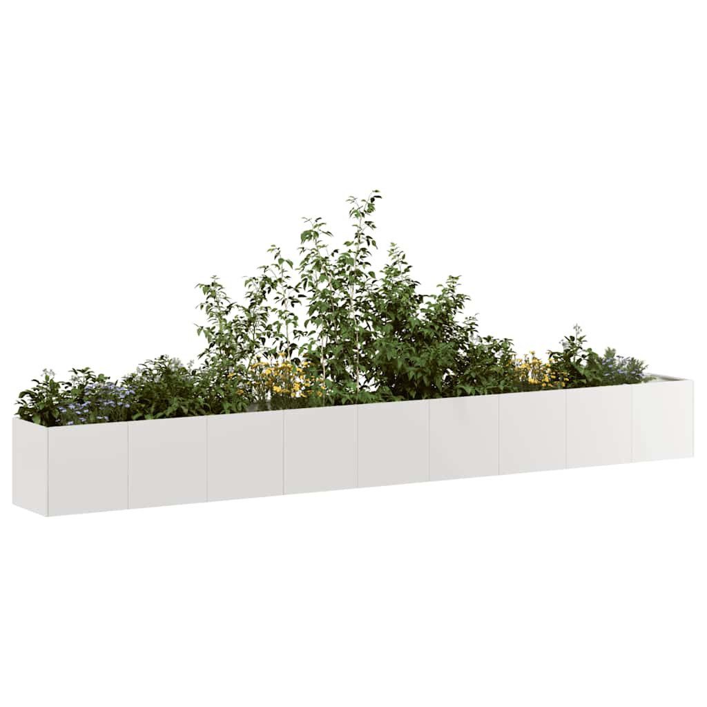 vidaXL Pflanzkübel 360 x 40 x 40 cm Pflanzkübel 360x40x40 cm Edelstahl