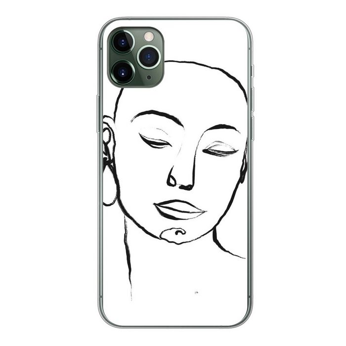 MuchoWow Handyhülle Frau - Gesicht - Porträt Handyhülle Apple iPhone 11 Pro Max Smartphone-Bumper Print Handy