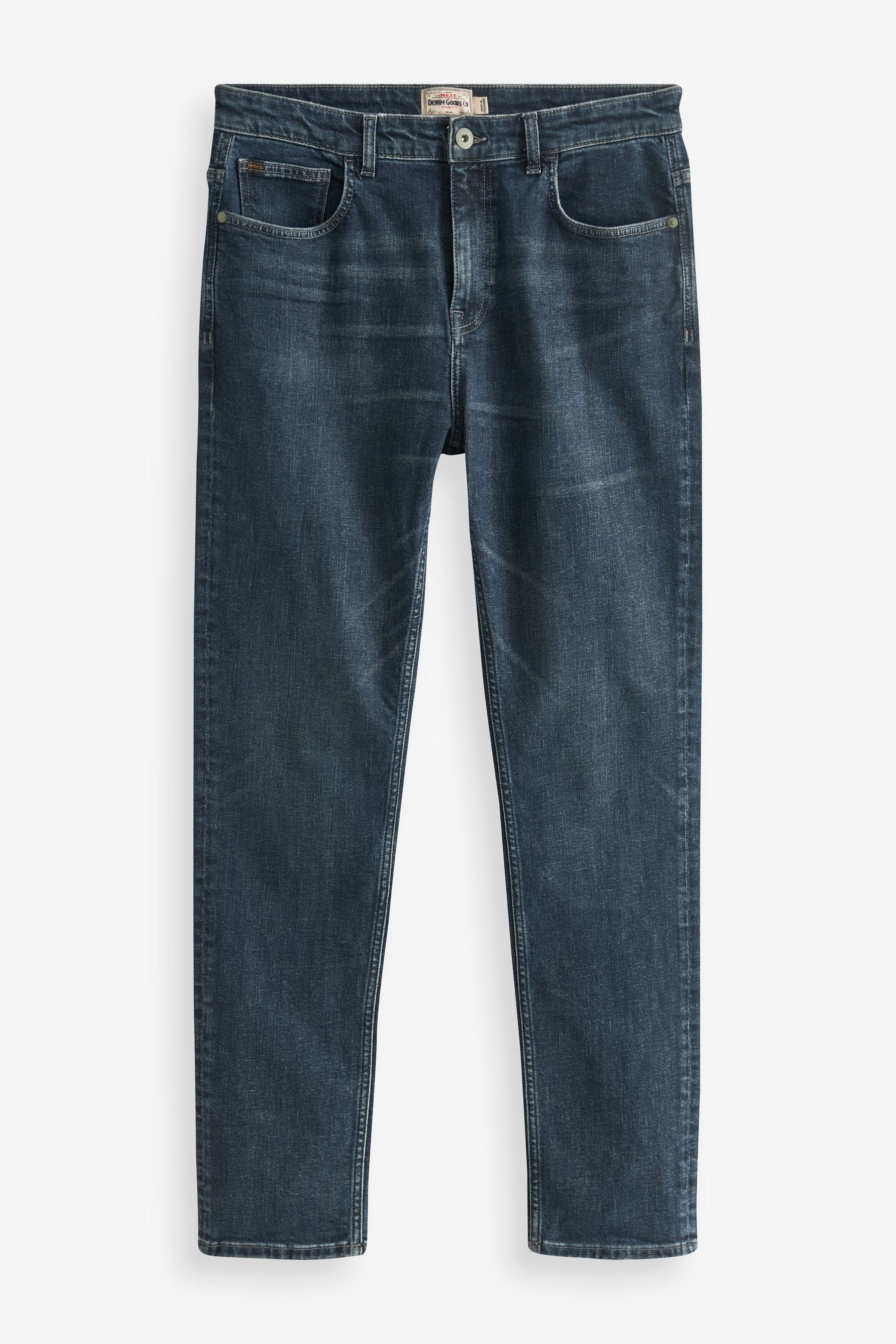 Next Slim-fit-Jeans Essential Slim Fit Jeans mit Stretch (1-tlg) Steel Blue