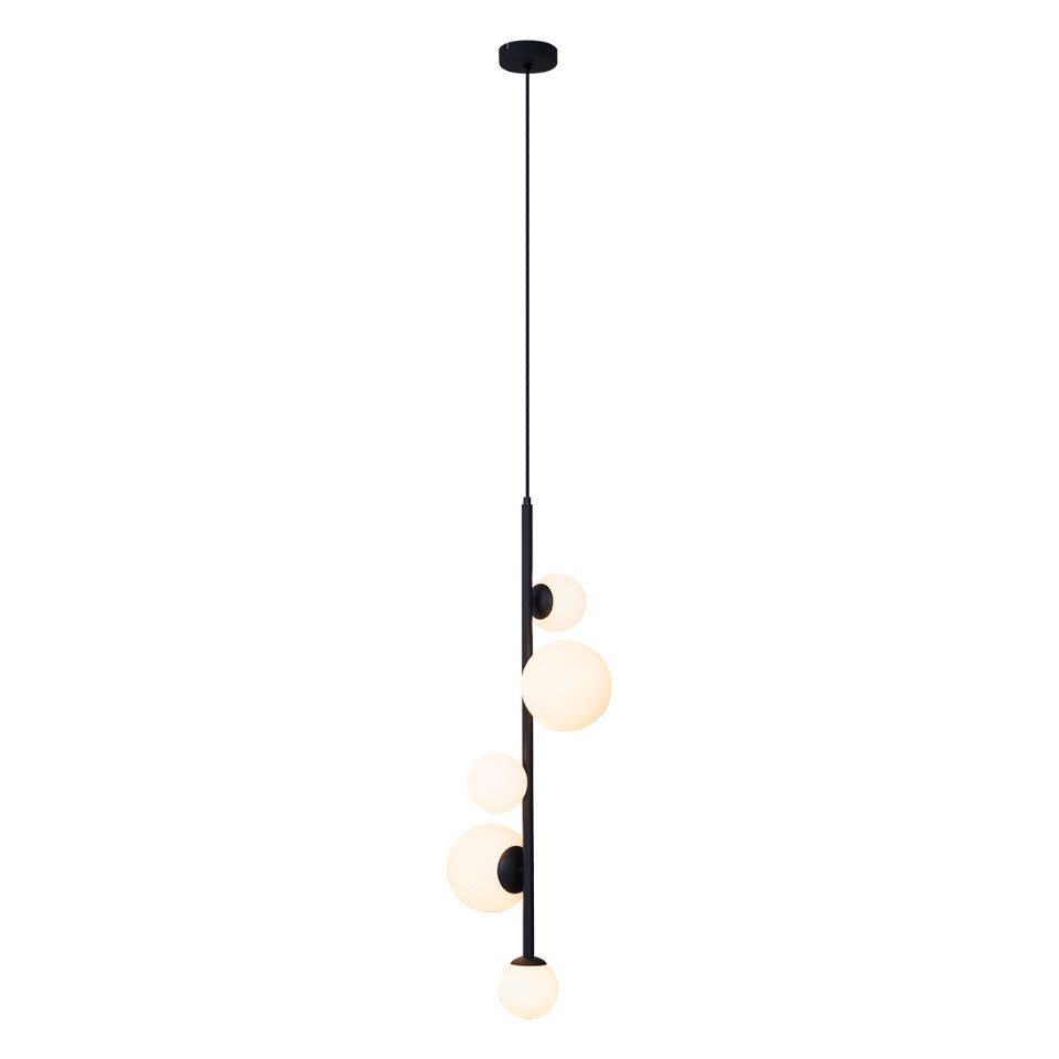 Qazqa Pendelleuchte Vertical, ohne Leuchtmittel, Extra-Warmweiß, QAZQA Hängeleuchte, g9, Schwarz, Metall, Design