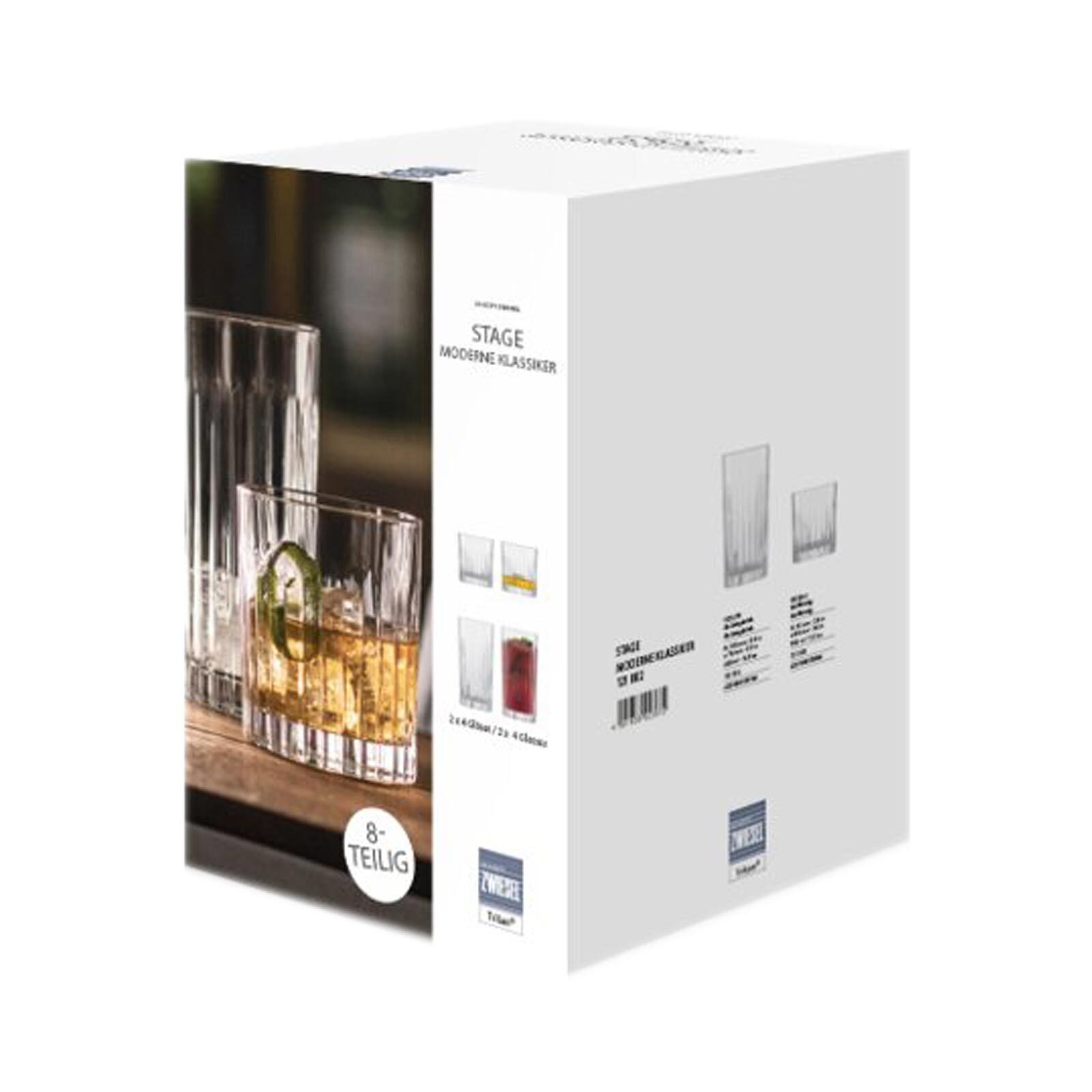 SCHOTT ZWIESEL Glas Stage Bargläserset 8er Set, 8-tlg., Glas