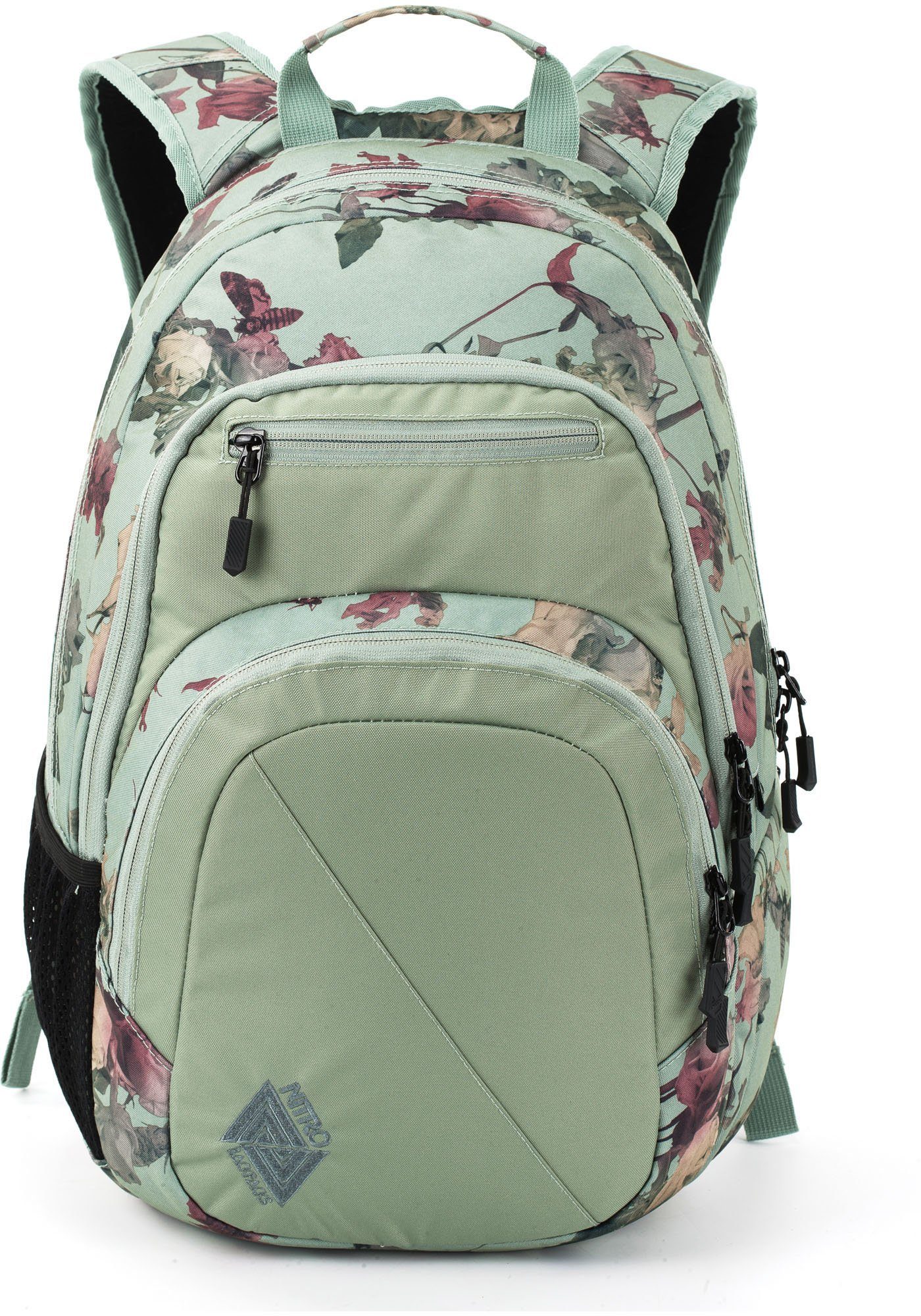 NITRO Schulrucksack Stash dead und Schule, Reise Alltagsrucksack, Freizeit, für Rucksack Arbeit flower 29