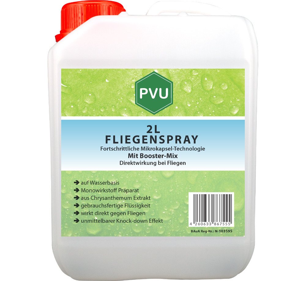 Thumbnail - PVU Insektenspray Fliegen Bekämpfung mit Fortschrittlicher Mikrokapsel-Technologie, 6 l, Booster Mix, unmittelbarer Knoc...