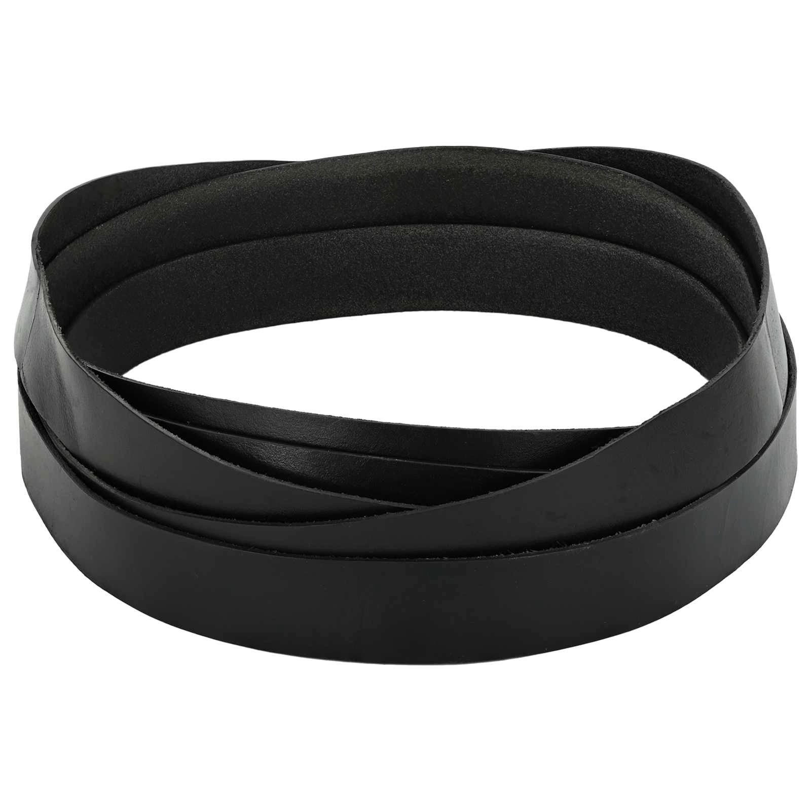 vidaXL Bastelnaturmaterial Lederriemen 1 Schwarz 500 x 2,5 cm Leder, (1-tlg)
