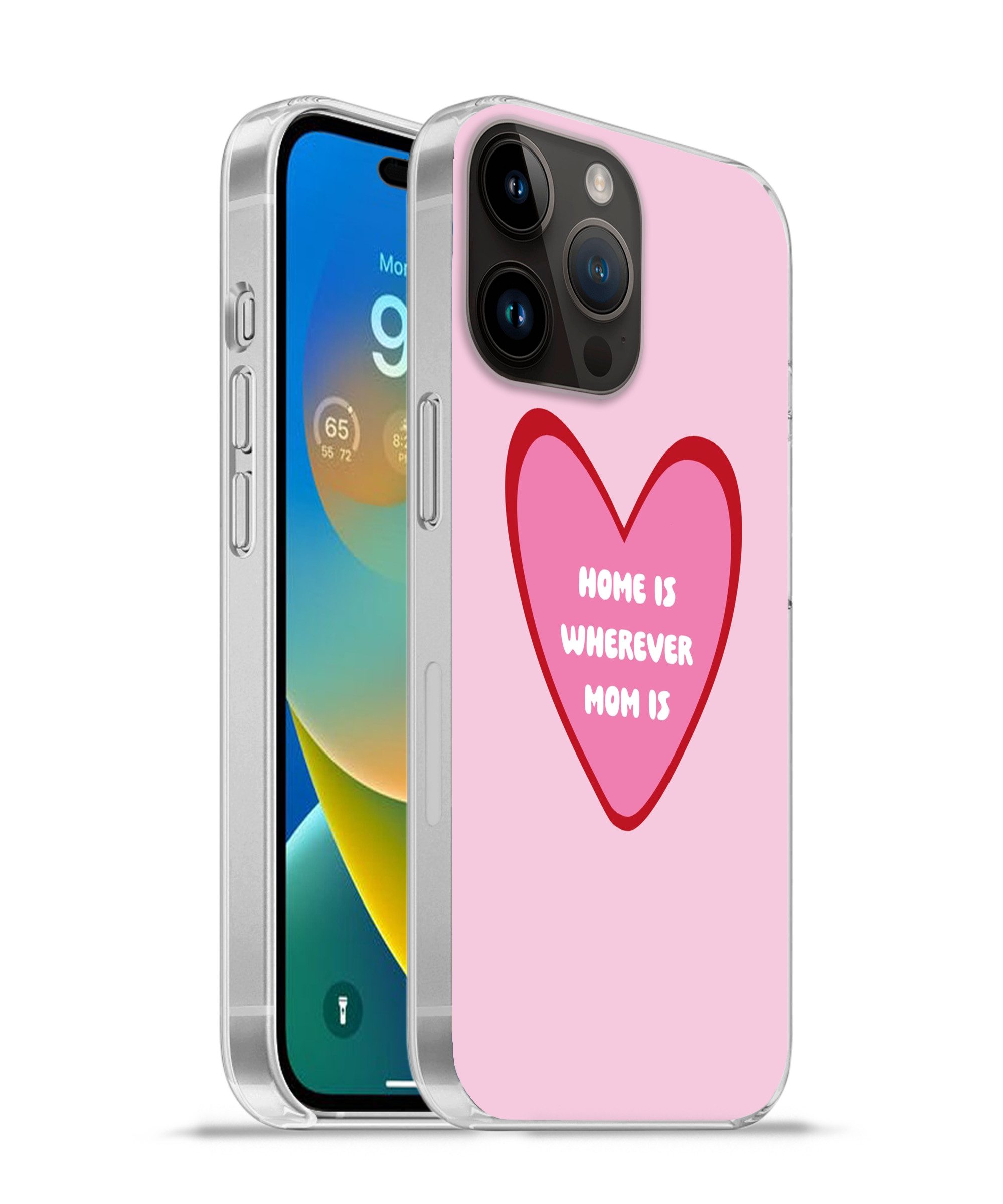 MuchoWow Handyhülle für Apple iPhone 14 Pro Zitat - Mutter - Rosa, Smartphone-Bumper, Print, Handy Schutzhülle Dünn
