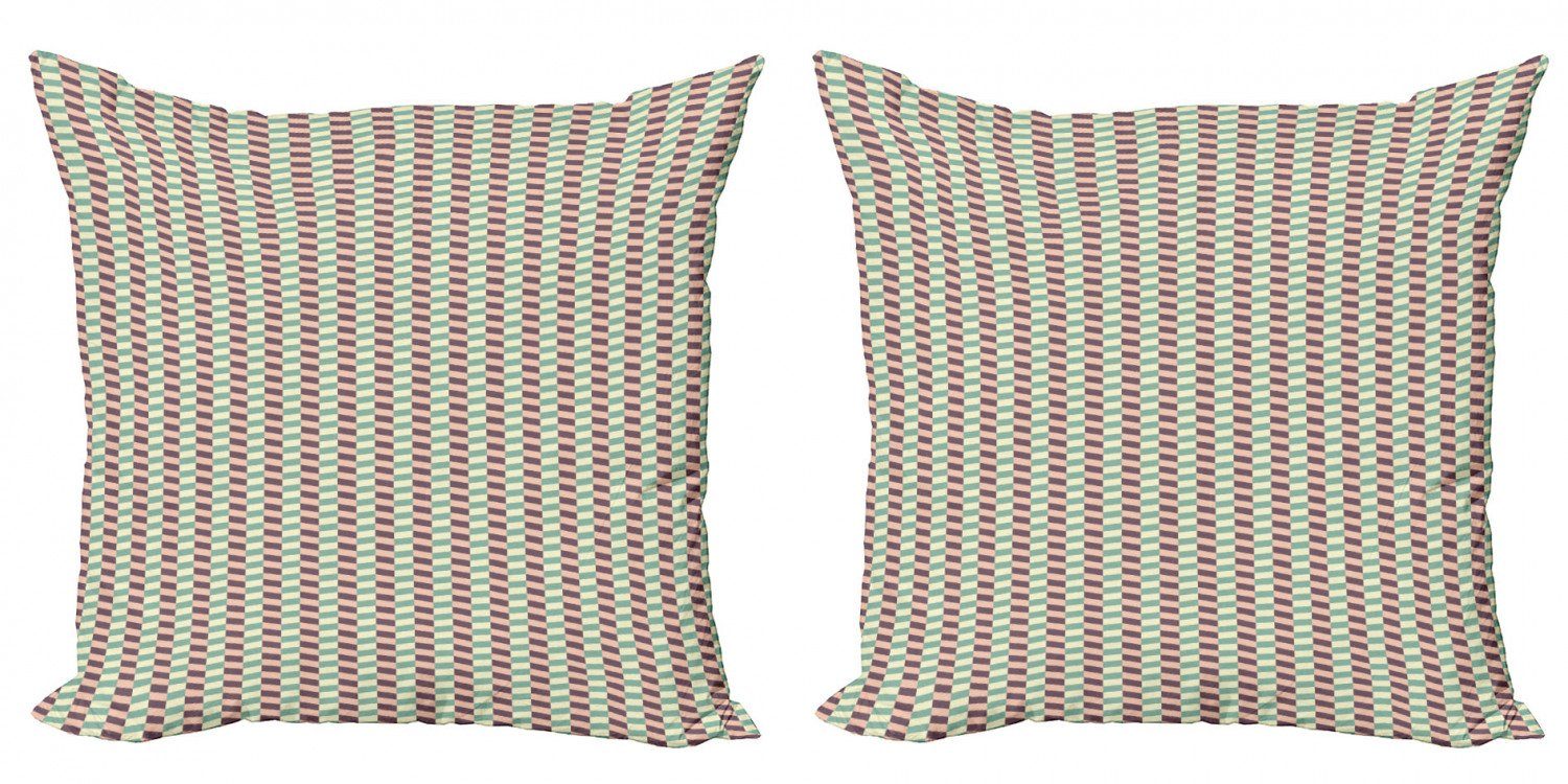 Kissenbezüge Modern Accent Doppelseitiger Digitaldruck, Abakuhaus (2 Stück), Abstrakt Bunte Zickzack-Muster