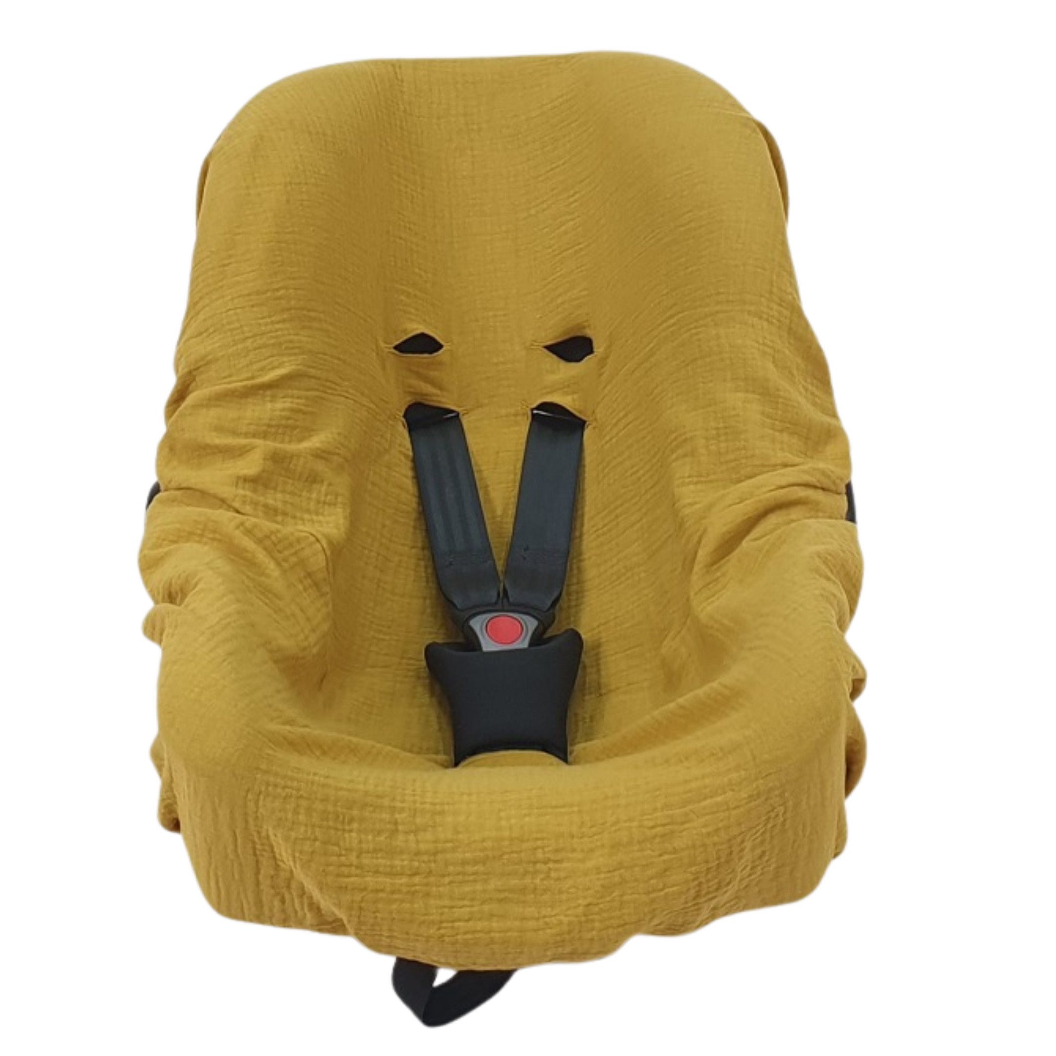 Babymajawelt Kindersitzbezug Babyschale Bezug Musselin - Autokindersitz Schonbezug, Baumwolle, Milbenschutz, Gummizug - Schutz für Babyschale