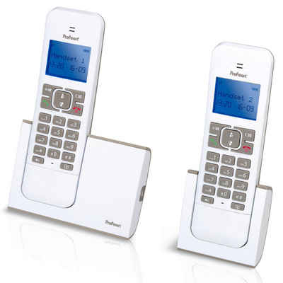 Profoon PDX-8420TE DECT-Telefon mit 2 Mobilteilen Schnurloses DECT-Telefon