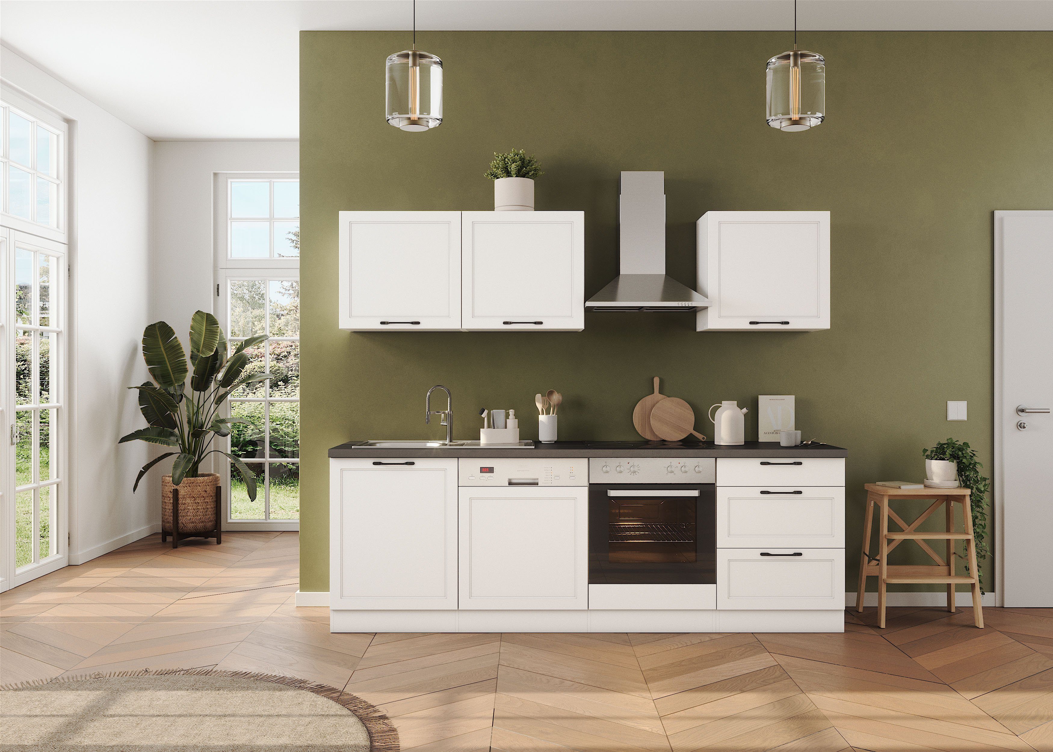 KOCHSTATION Küchenzeile KS-Lani, mit MDF-Fronten, Breite 240 cm, wahlweise günstig online kaufen