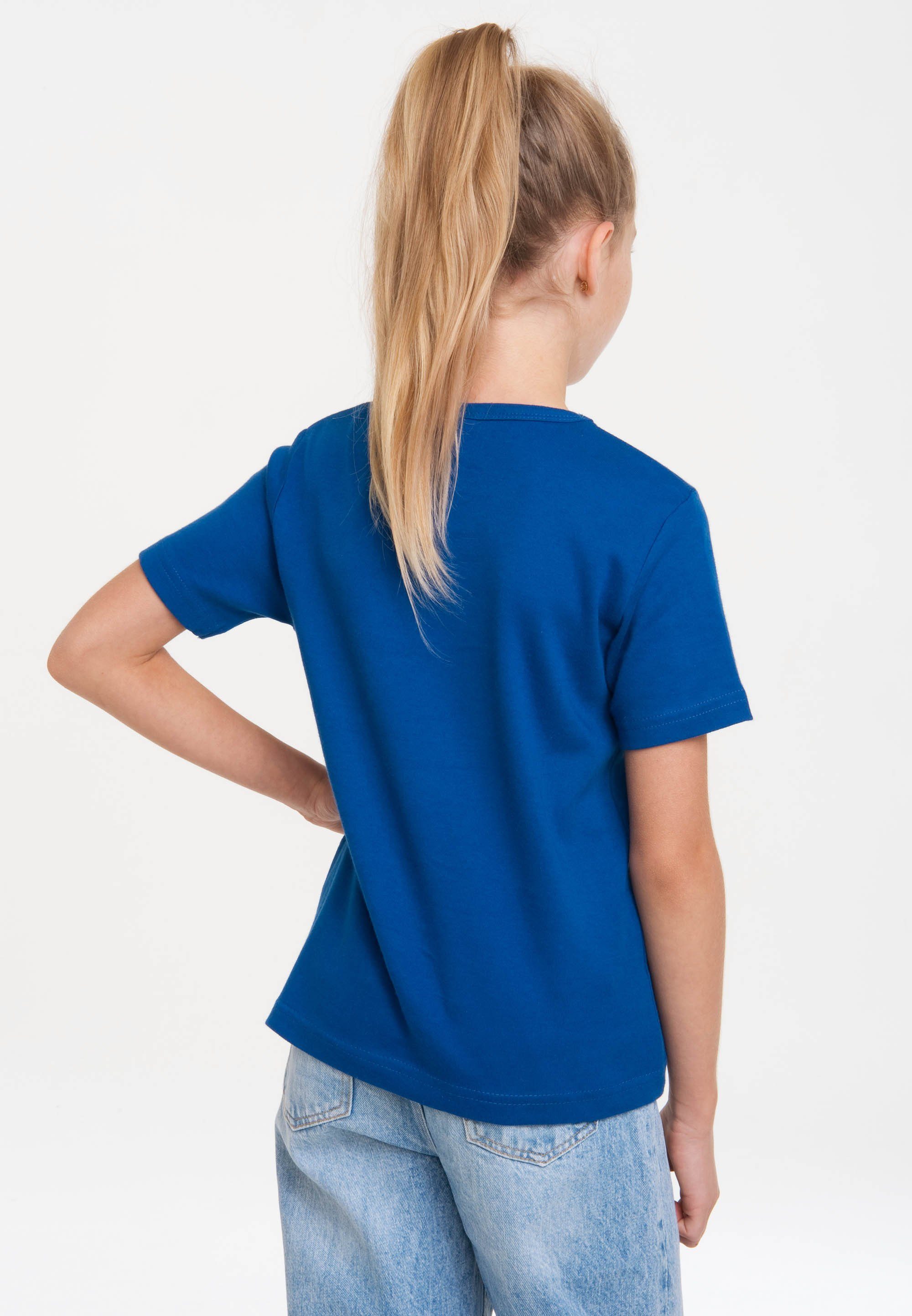 LOGOSHIRT T-Shirt Seifenblasen-Frontdruck mit Pustefix