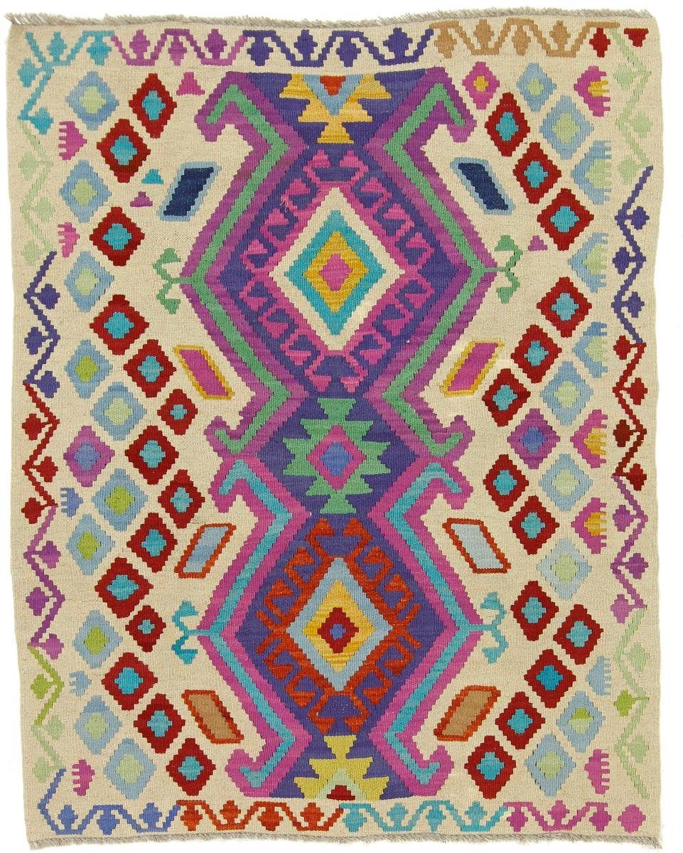 Orientteppich Kelim Afghan Heritage 104x130 Handgewebter Moderner Orientteppich, Nain Trading, rechteckig, Höhe: 3 mm
